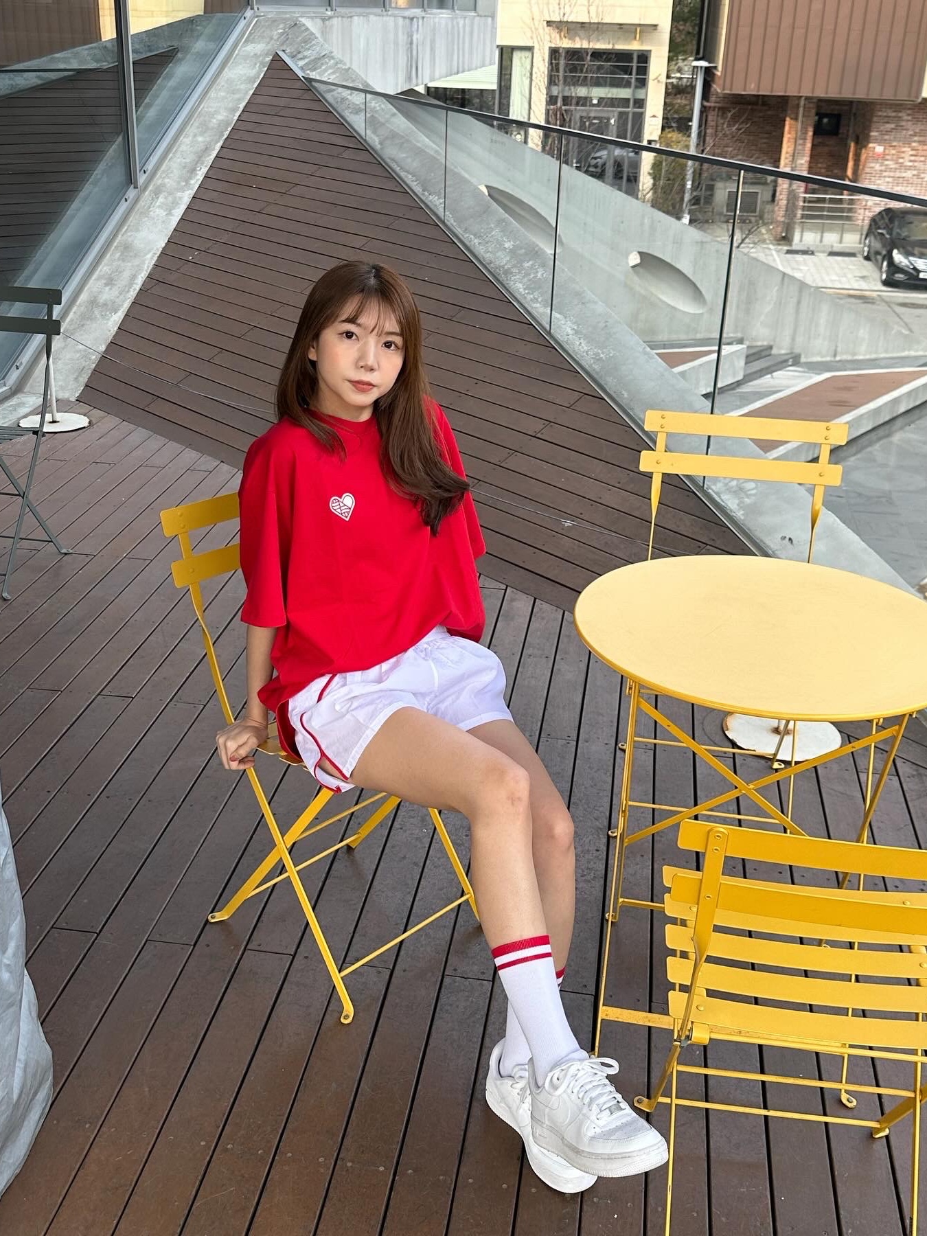 (W) Nike Air Force 1 '07 Low White 착용 스타일 - 3
