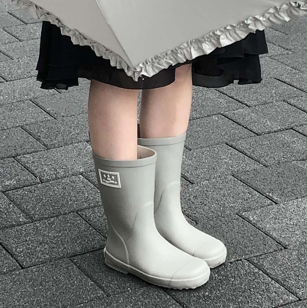 Bensimon BSM Rain Boots Mid Dolphin Grey, Bensimon BSM Rain Boots Mid Forest Green 착용 스타일