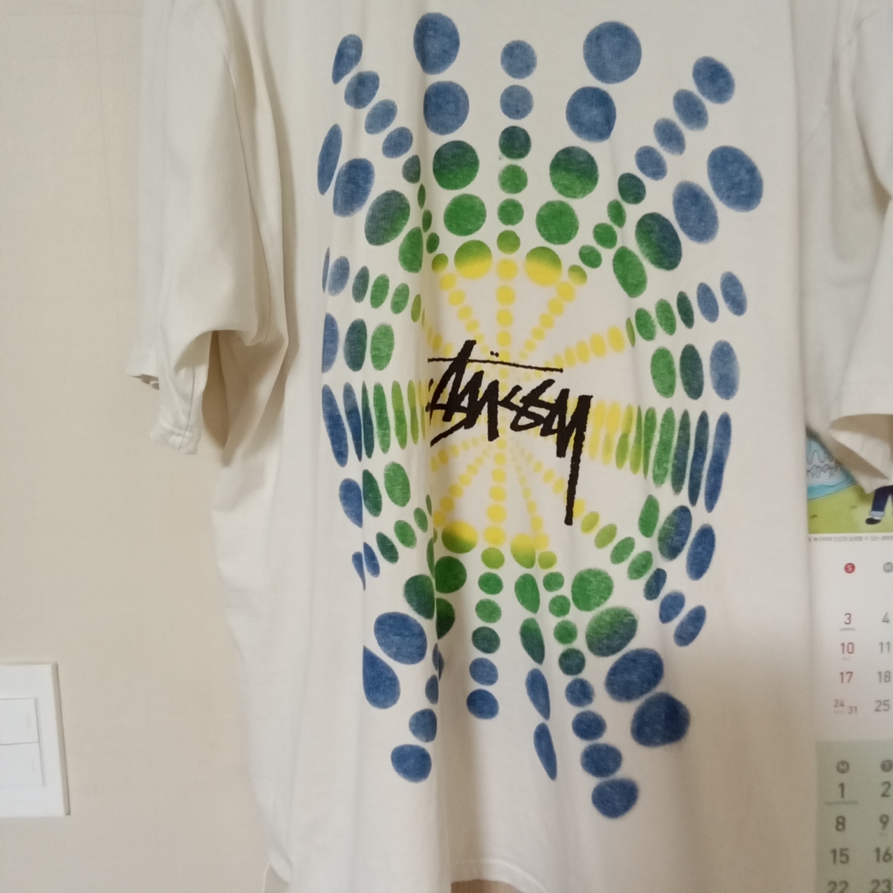 Stussy Atticus Pigment Dyed T-Shirt Natural 착용 스타일
