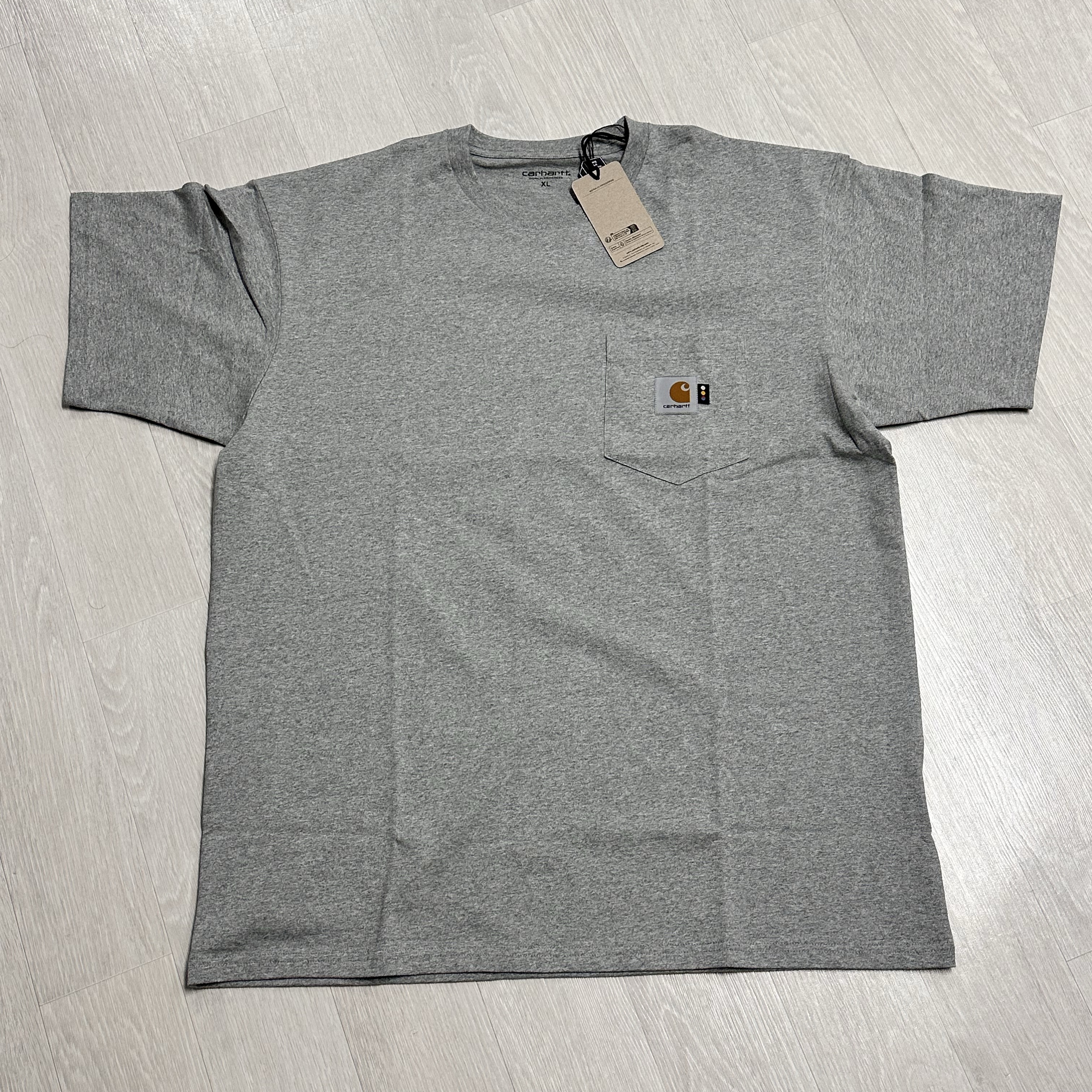 Carhartt WIP x IAB Studio S/S Pocket Loose T-Shirt Grey Heather 착용 스타일