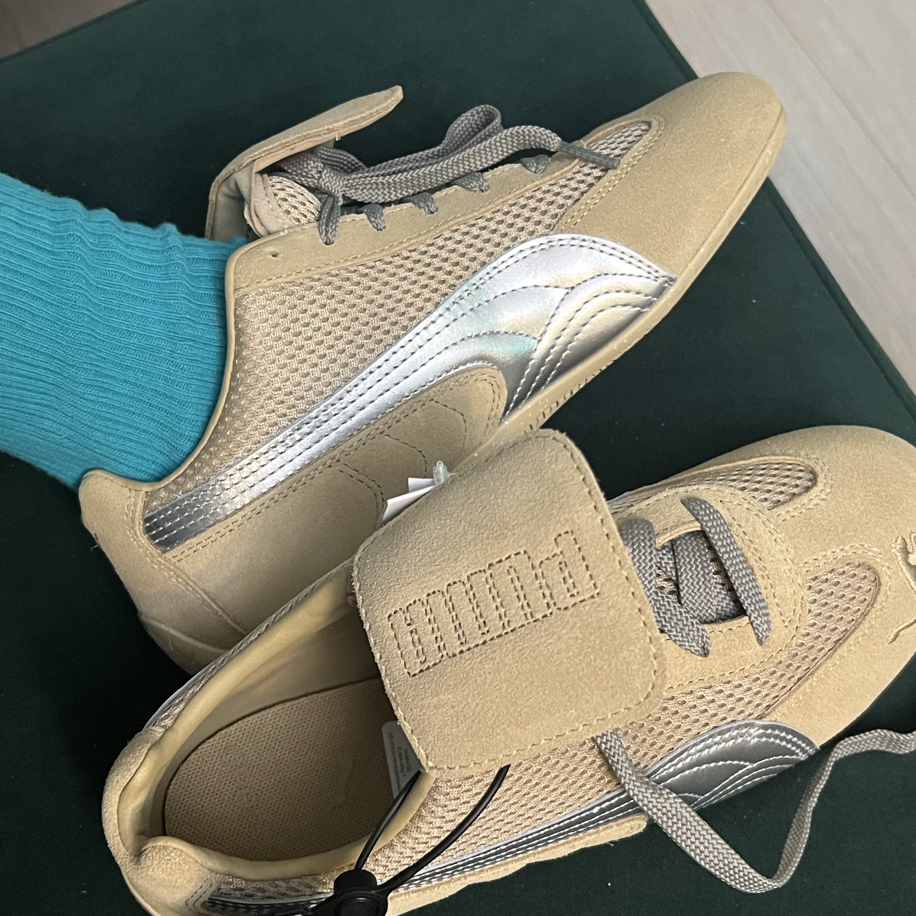 Puma x Open Yy Speedcat Prairie Tan Matte Silver 착용 스타일 - 2