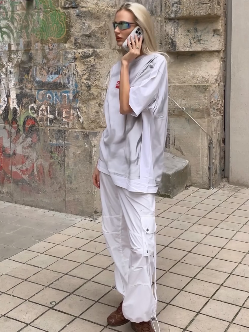 Supreme x MM6 Maison Margiela Box Logo T-Shirt White - 24SS 착용 스타일 - 3