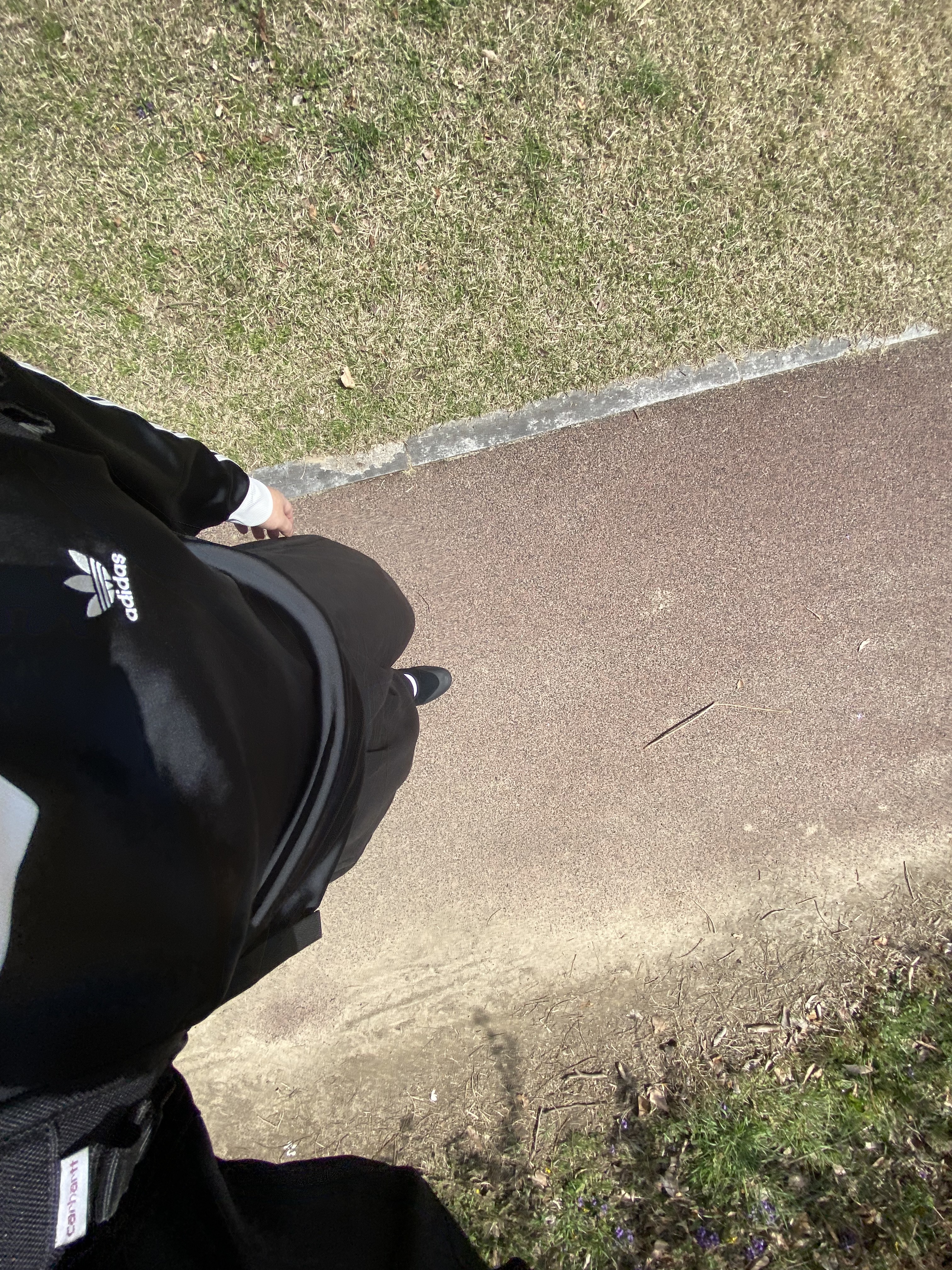 (W) Adidas 3-Stripes Satin Long Sleeve T-Shirt Black - KR Sizing, Vans Mary Jane Black LX Creep Black 착용 스타일 - 3