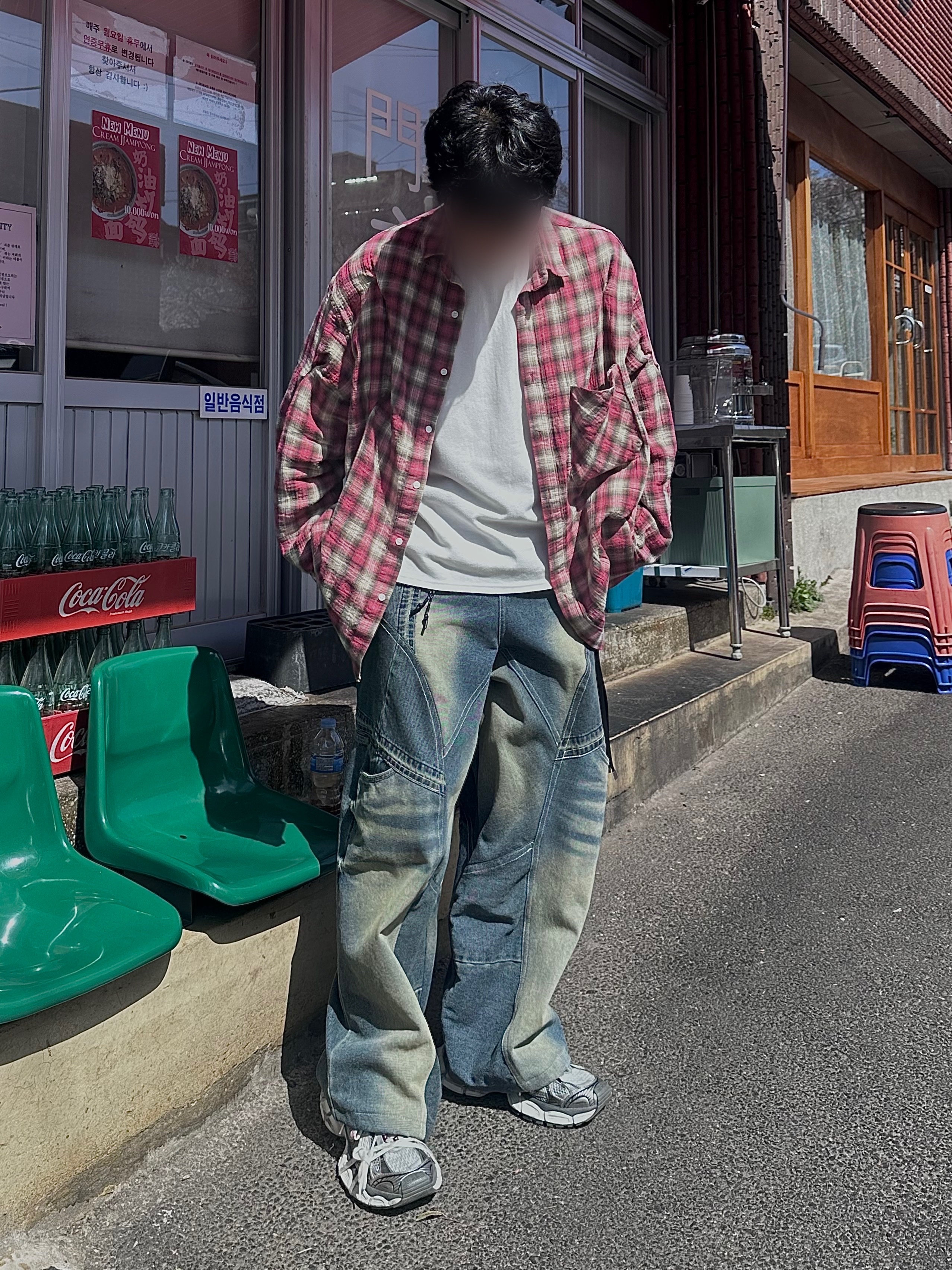Surgery Process 002, Nos Couleurs Check Bite Shirts Cherry 착용 스타일