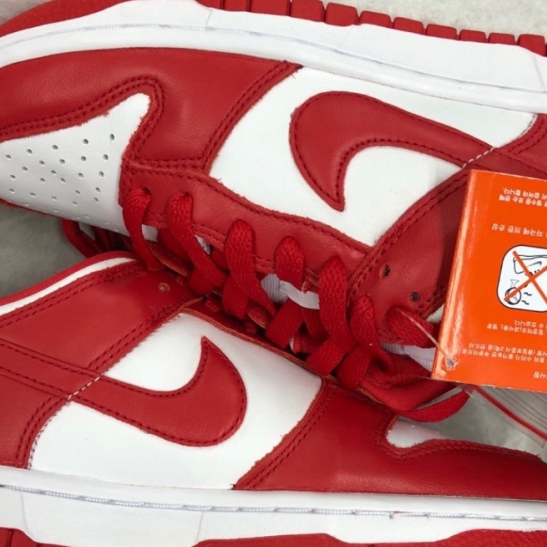 Nike Dunk Low SP White and University Red 2023 착용 스타일