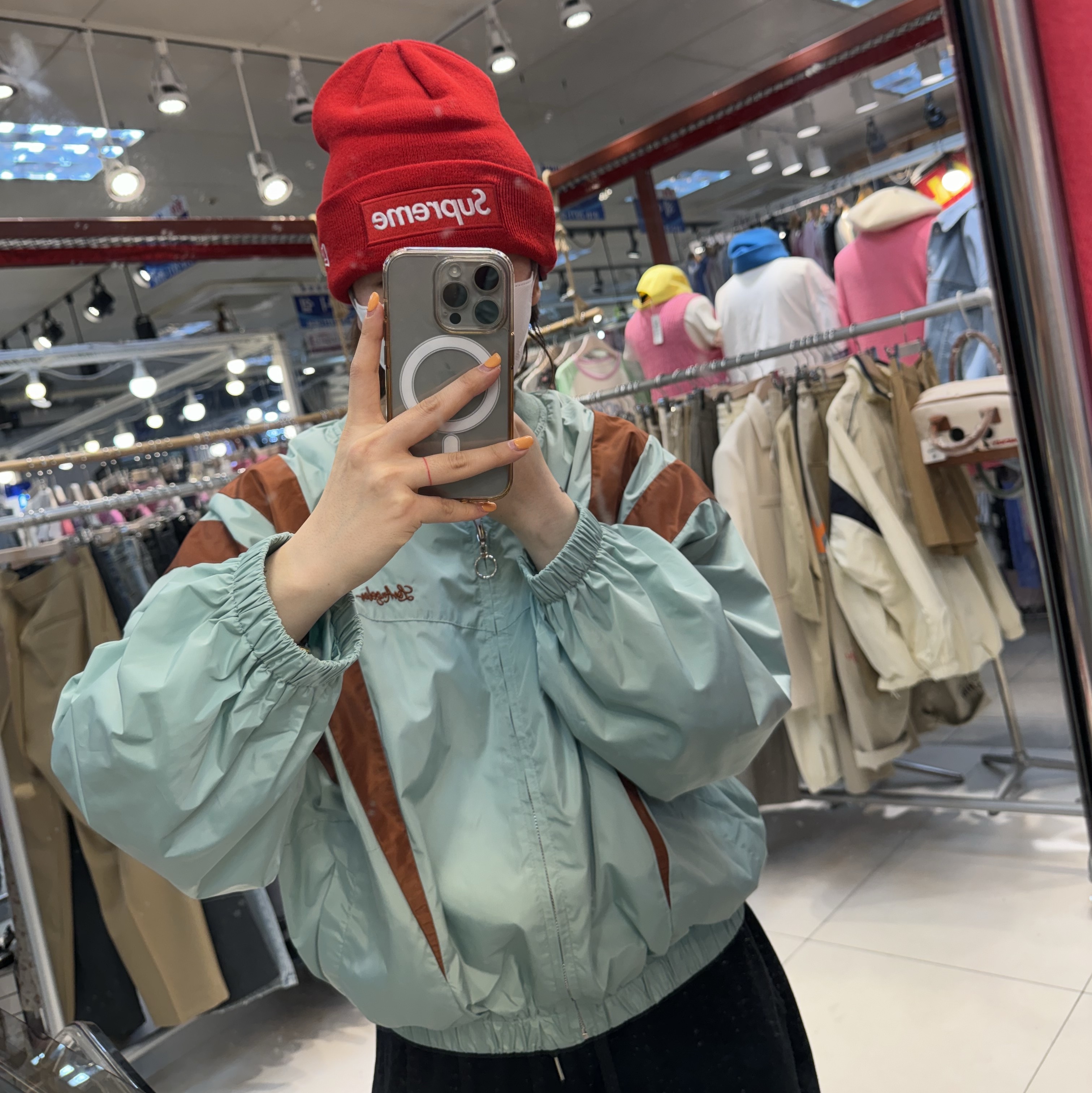 Supreme New Era Box Logo Beanie Red - 23FW 착용 스타일
