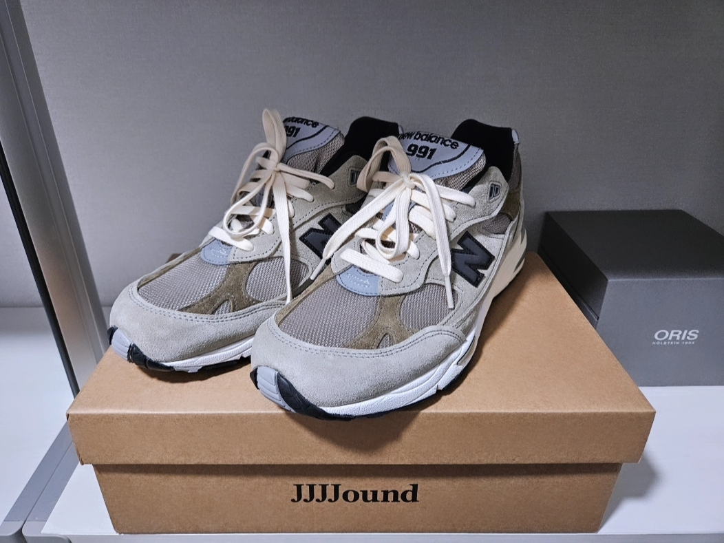 New Balance x JJJJound 991 Made in UK Grey 착용 스타일