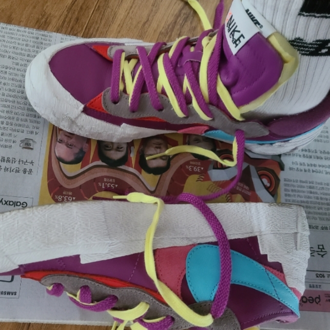 Nike x Sacai x Kaws Blazer Low Purple Dusk 착용 스타일 - 2