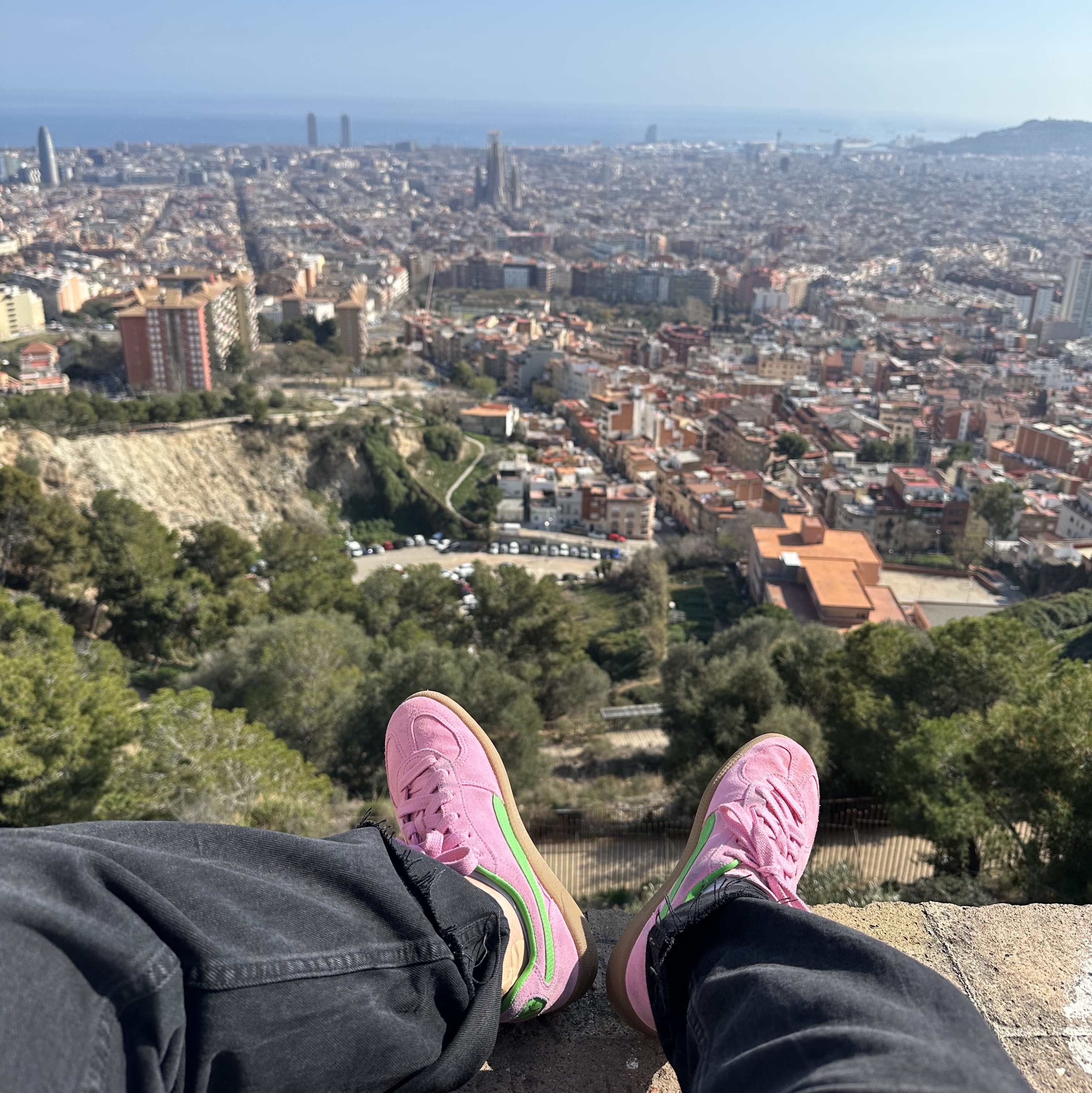 Puma Palermo Special Pink Delight Green 착용 스타일 - 1