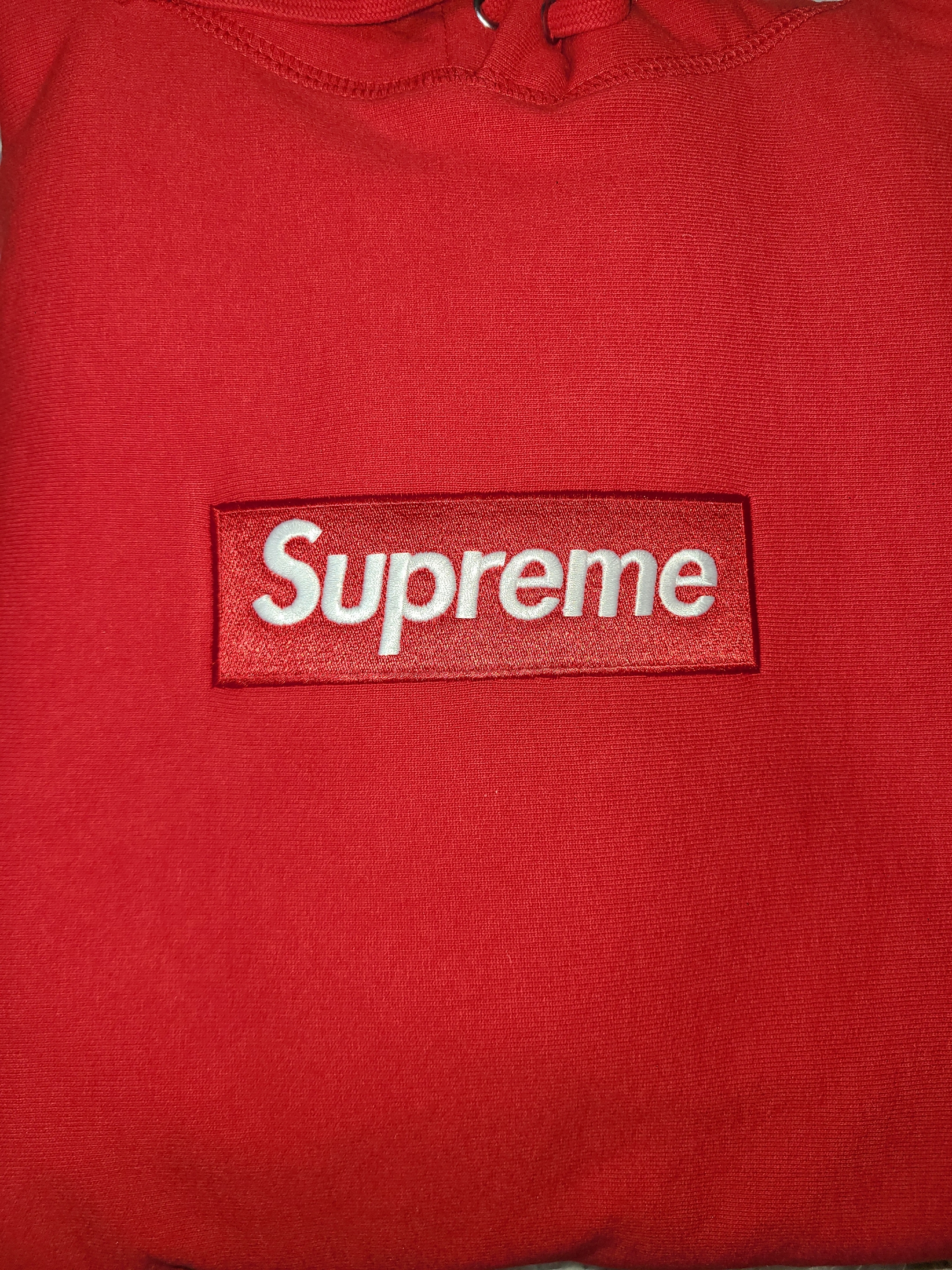 Supreme Box Logo Hooded Sweatshirt Red - 23FW 착용 스타일 - 2