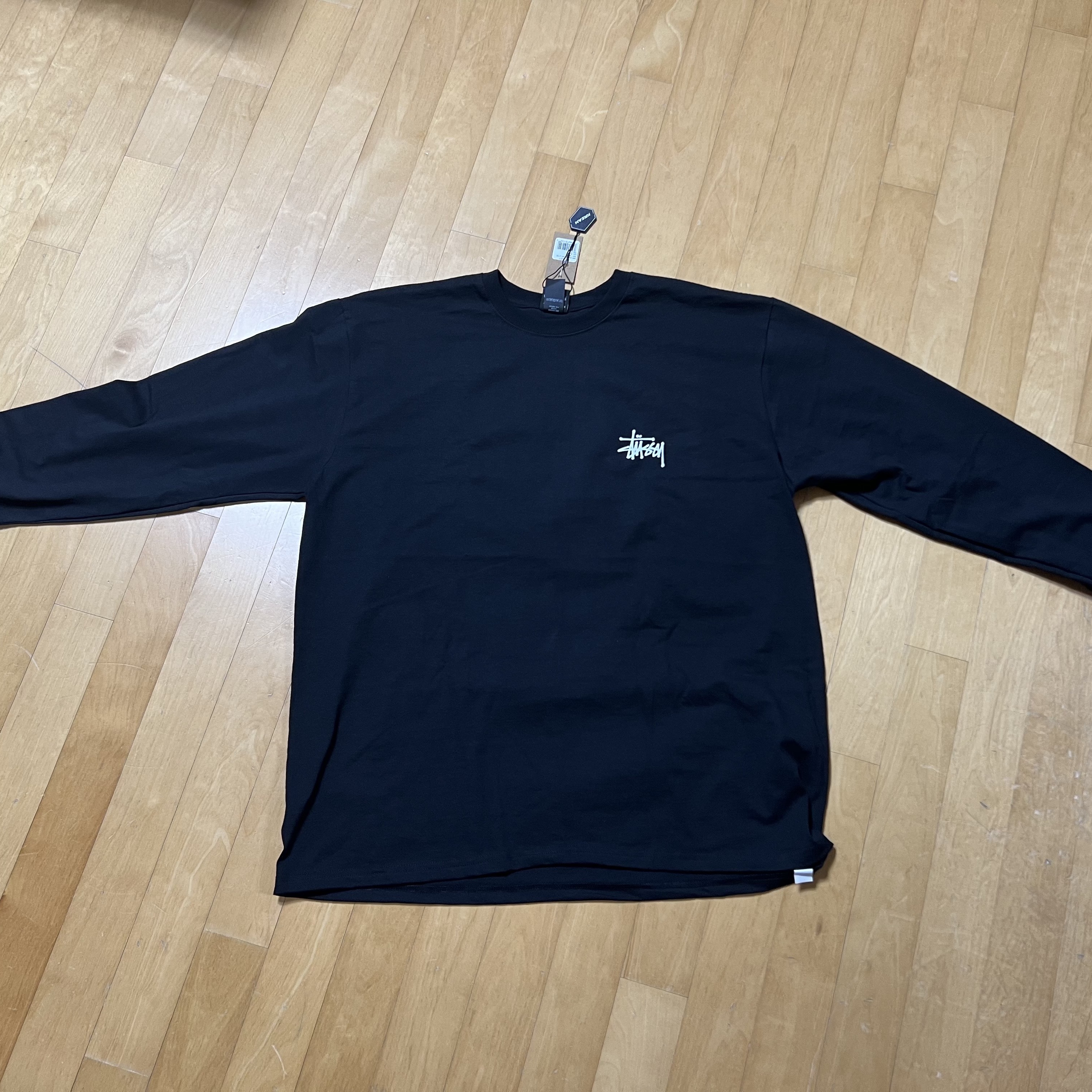 Stussy Basic Stussy LS T-Shirt Black 착용 스타일
