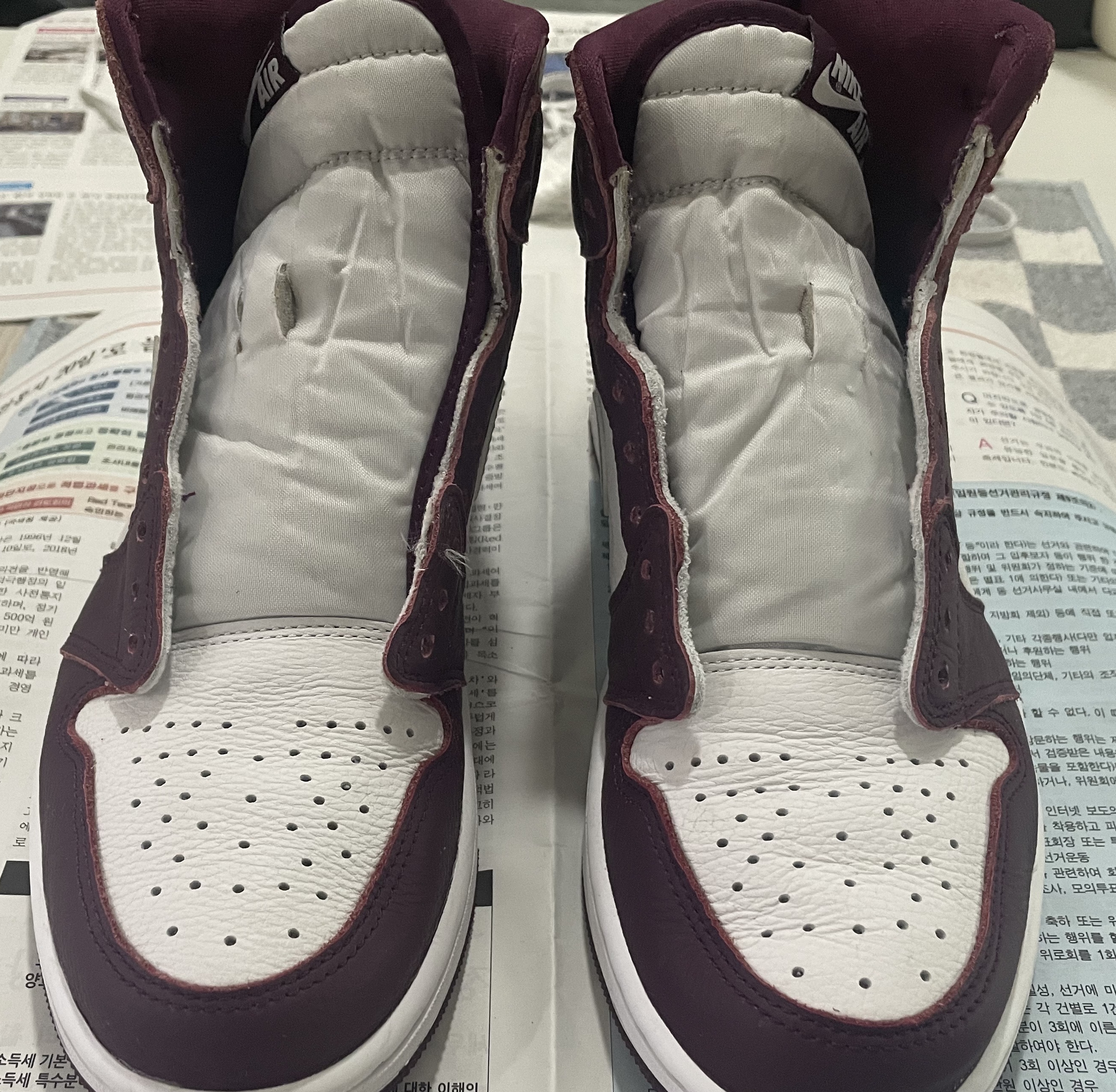 Jordan 1 Retro High OG Bordeaux 착용 스타일