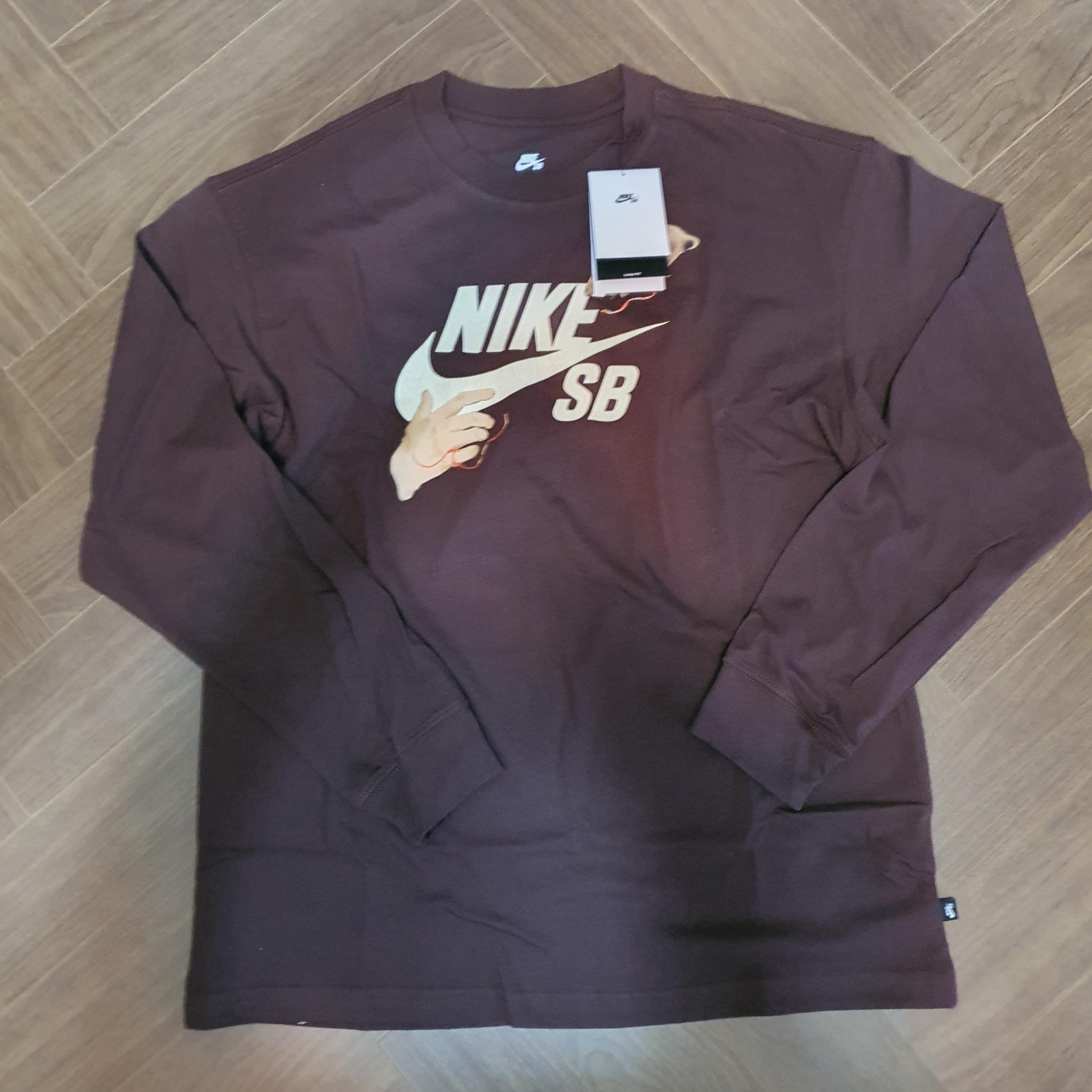 Nike SB Long Sleeve Skate T-Shirt Earth - Asia 착용 스타일