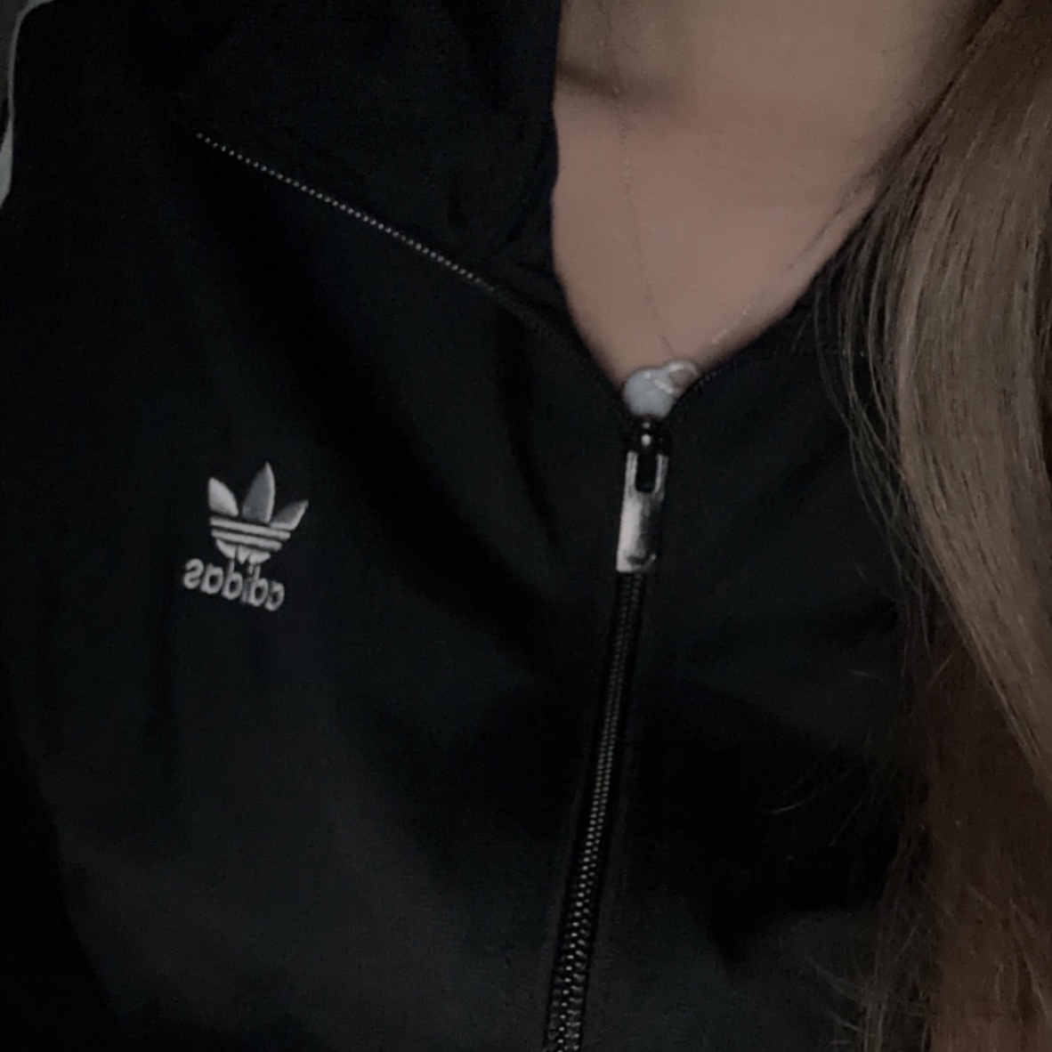 (W) Adidas Adicolor Classic Firebird Track Top Black - KR Sizing 착용 스타일