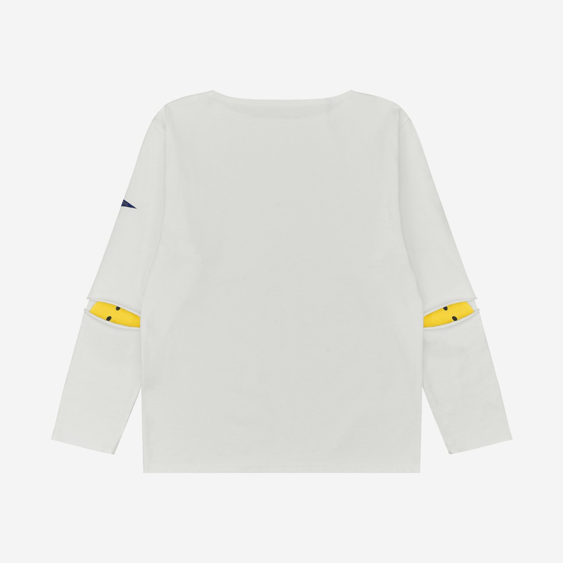 Kapital Densed Jersey Elbow-Rip Boatneck Long Sleeve T-Shirt White 상세 이미지 1