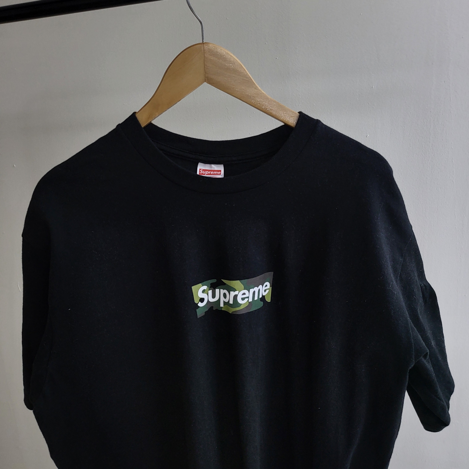 Supreme Box Logo T-Shirt Black - 23FW 착용 스타일