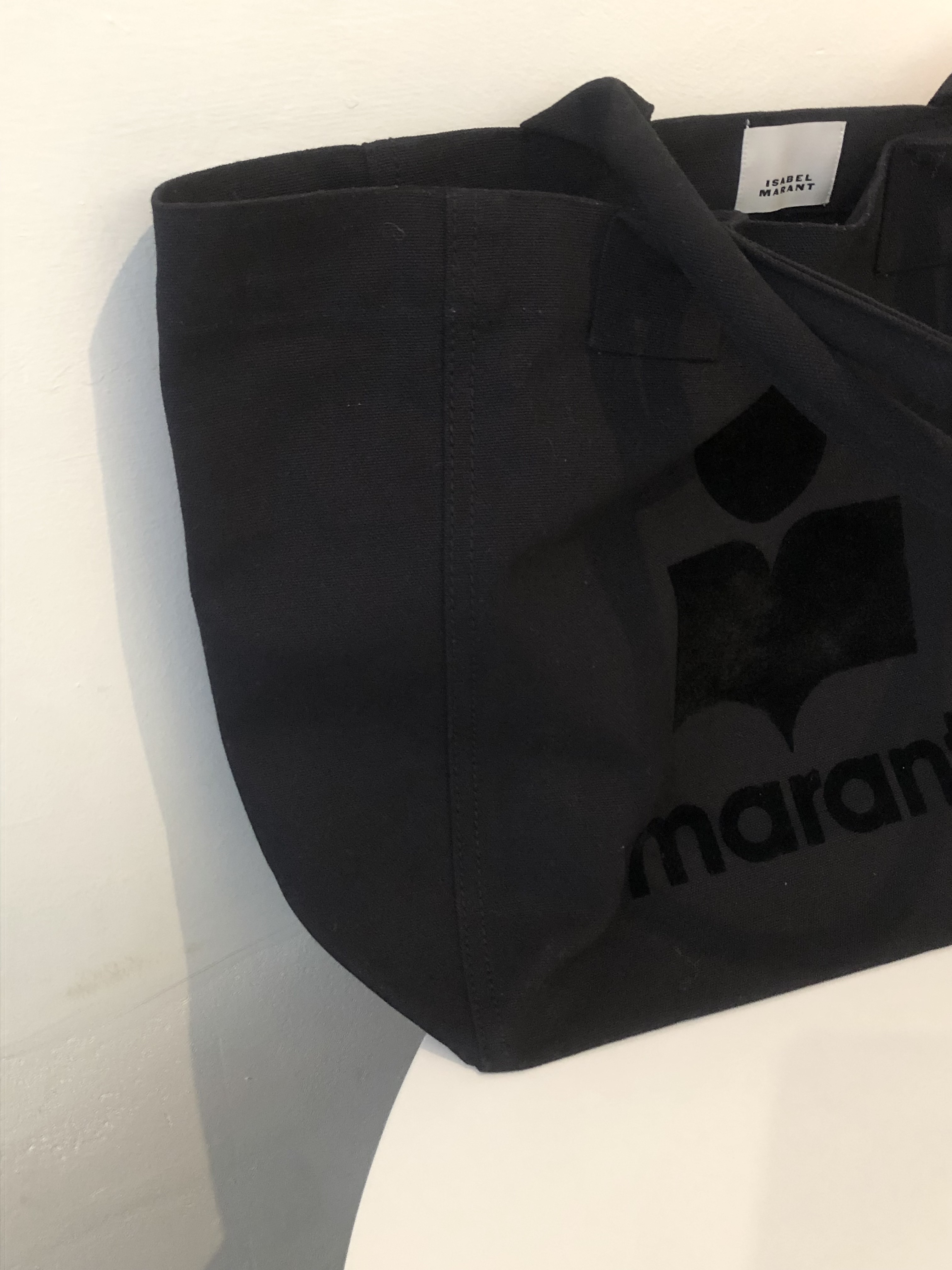 Isabel Marant Small Yenky Logo Tote Bag Black 착용 스타일