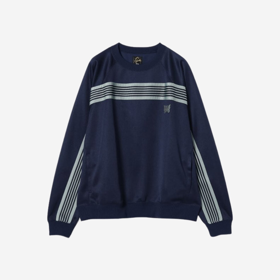 Needles x Beams Track Crew Neck Shirt Navy 상세 이미지 1