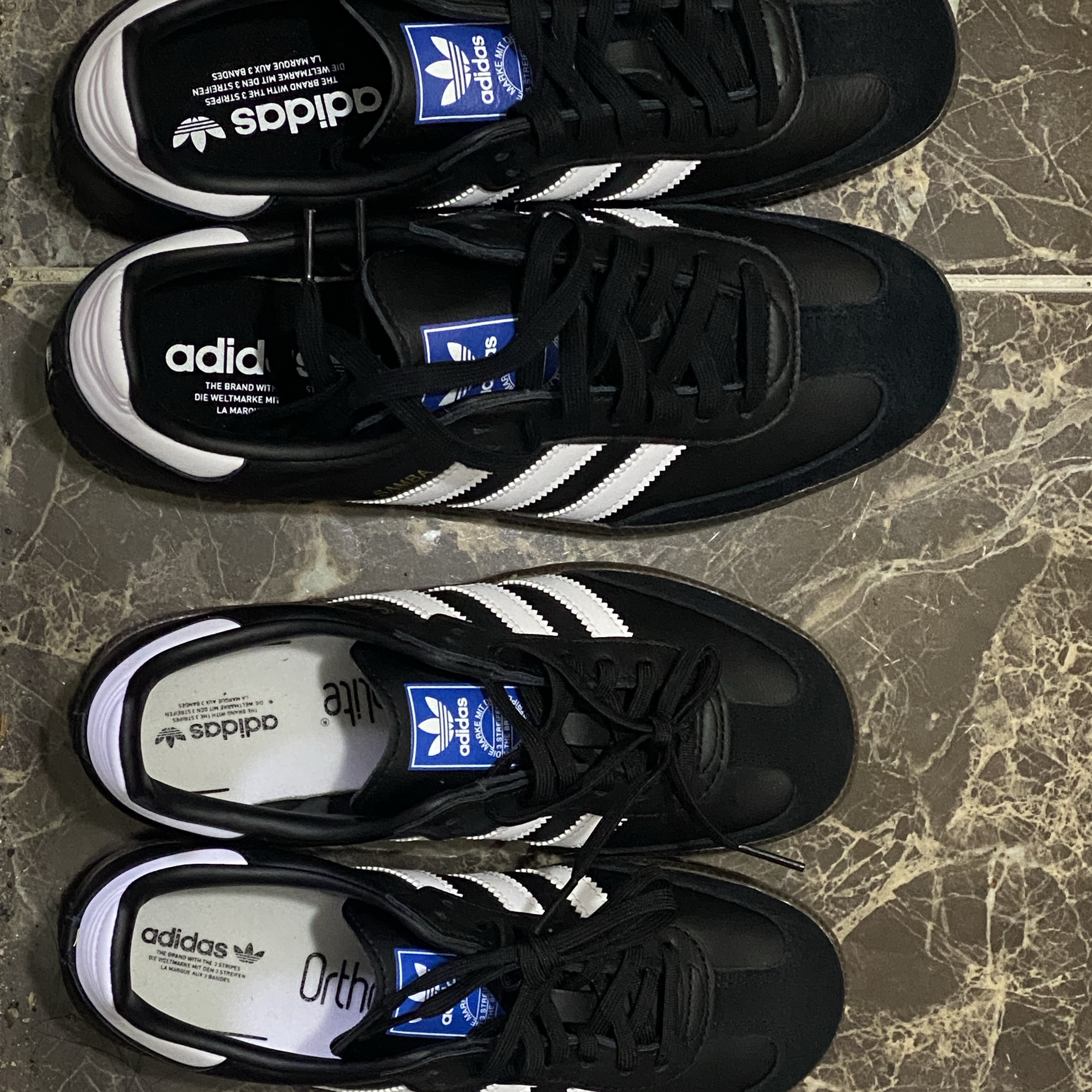 Adidas Samba OG Black White Gum 착용 스타일