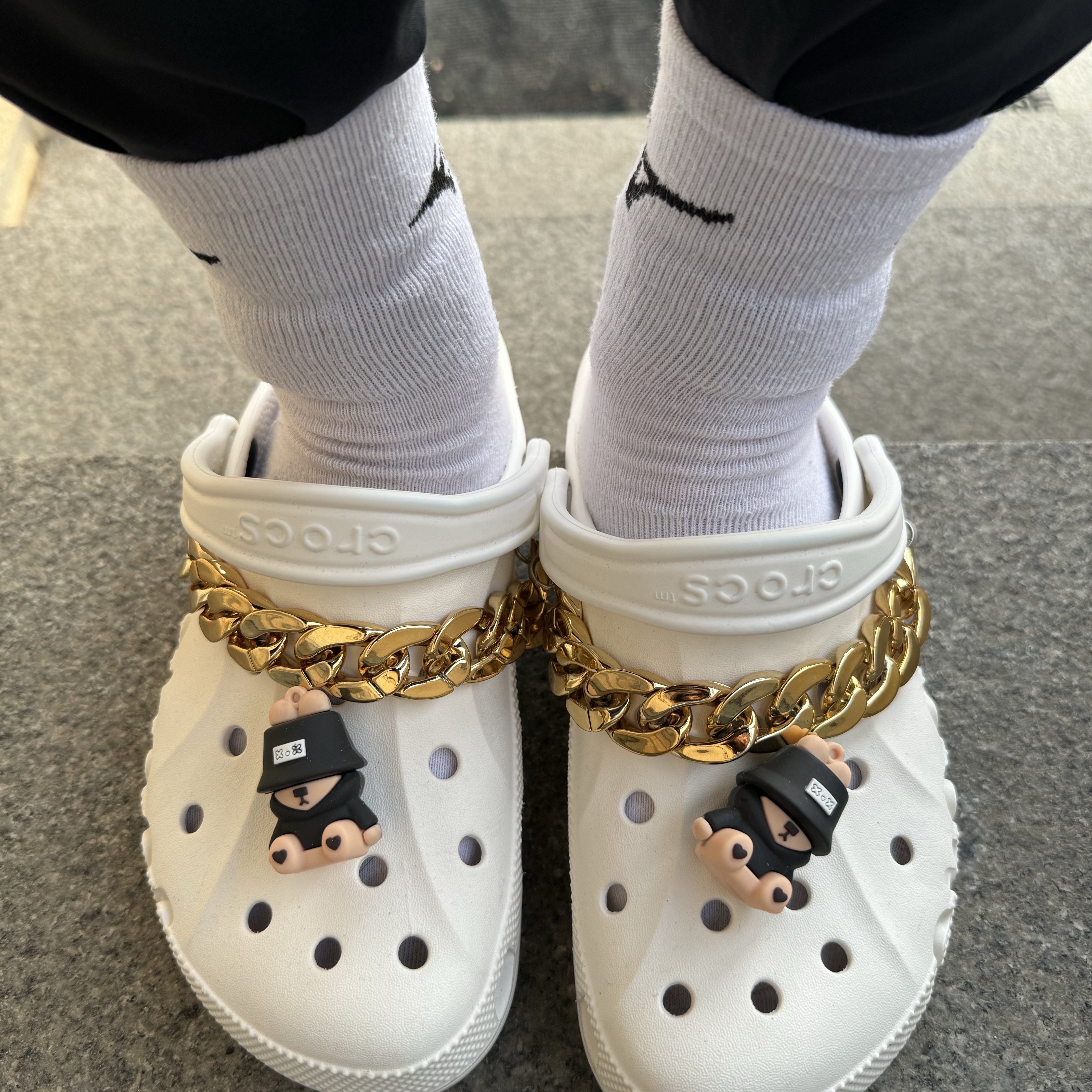 Crocs Baya Clog White 착용 스타일