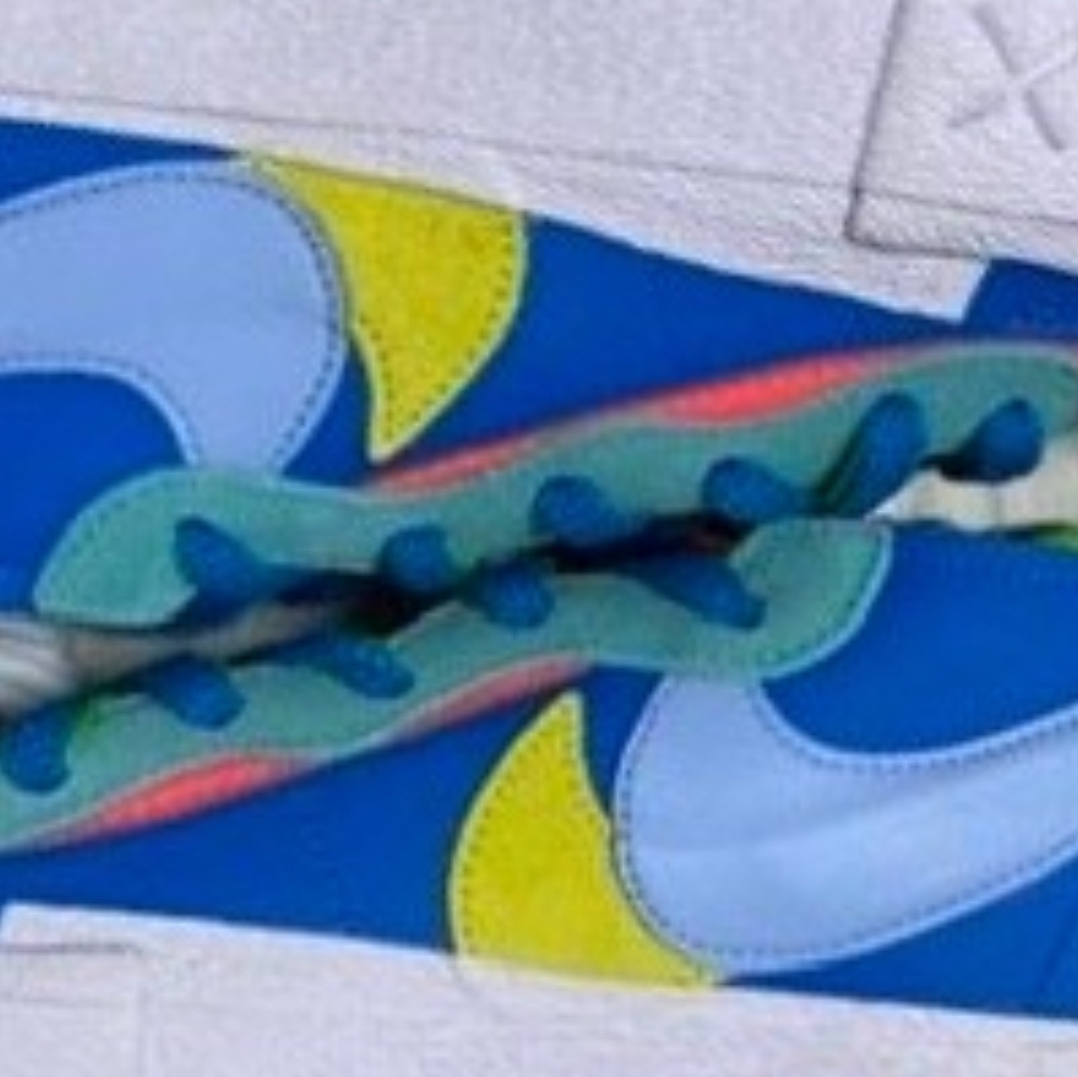 Nike x Sacai x Kaws Blazer Low Neptune Blue 착용 스타일