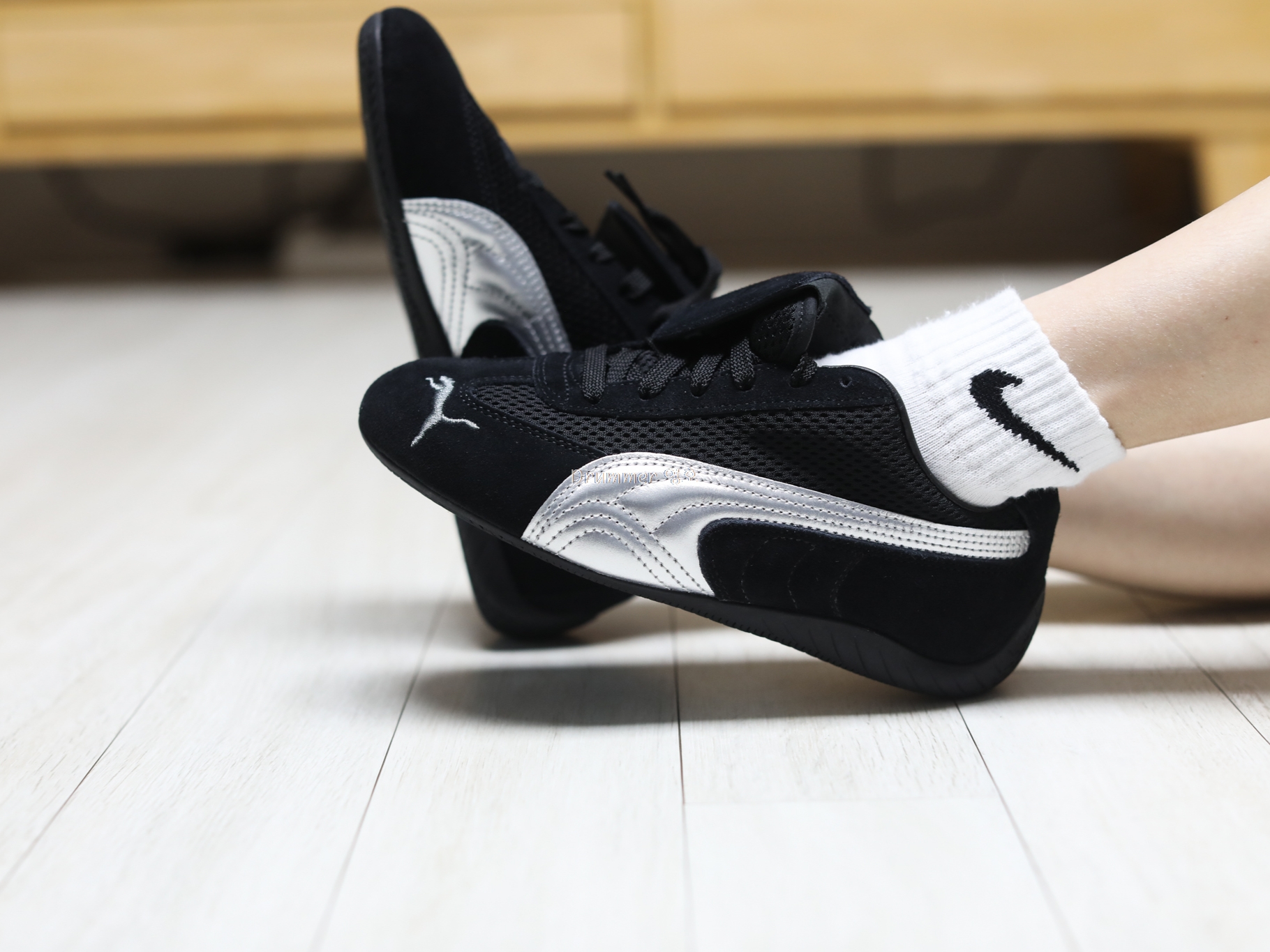 Puma x Open Yy Speedcat Black Shadow Gray 착용 스타일