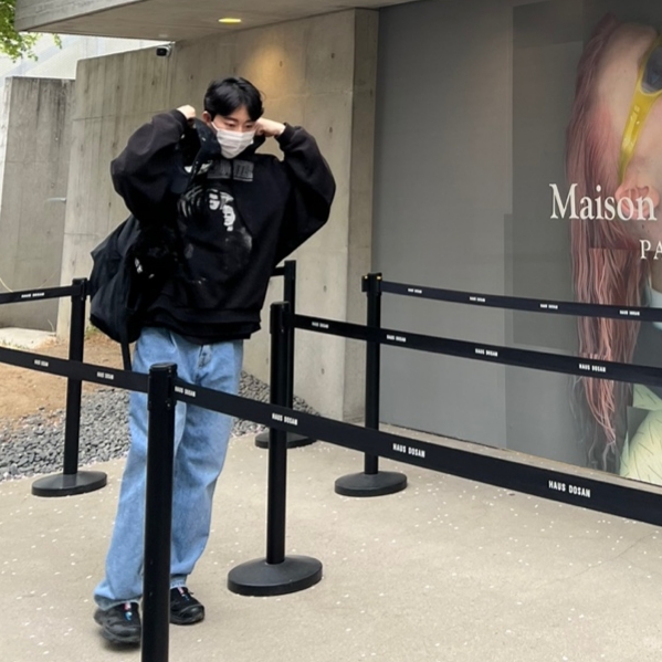 Project G/R Mind Slaughter Vintage Washeed Hoodie Black, Salomon XT-6 ADV Black 착용 스타일 - 4