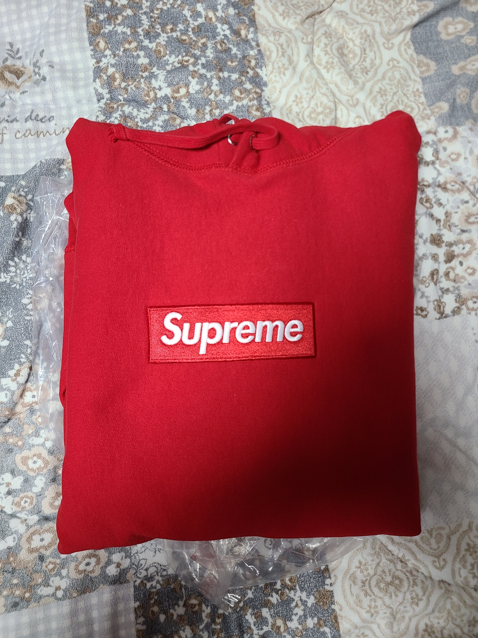 Supreme Box Logo Hooded Sweatshirt Red - 23FW 착용 스타일 - 1