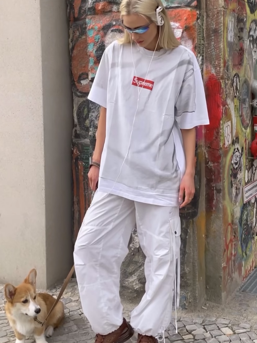 Supreme x MM6 Maison Margiela Box Logo T-Shirt White - 24SS 착용 스타일 - 1