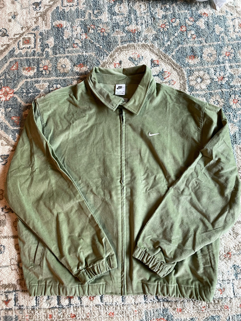 Nike Life Harrington Jacket Oil Green - Asia 착용 스타일 - 1