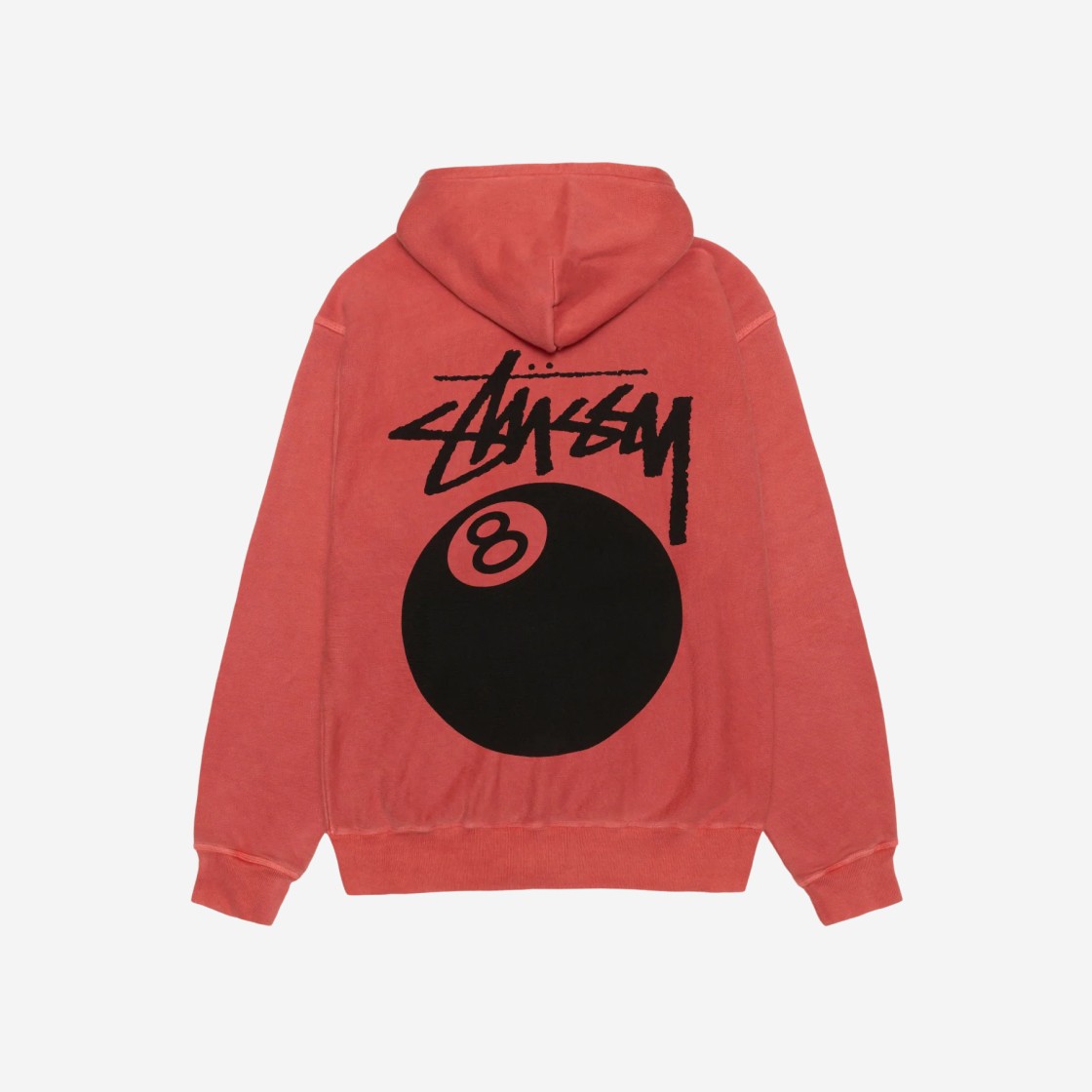 Stussy 8 Ball Hoodie Pigment Dyed Guava 상세 이미지 1