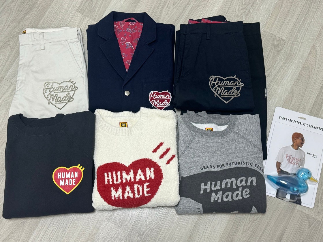 휴먼 메이드 하트 니트 스웨터 베이지 | Human Made | KREAM 휴먼 메이드 하트 니트 스웨터 베이지 | Human Made | KREAM