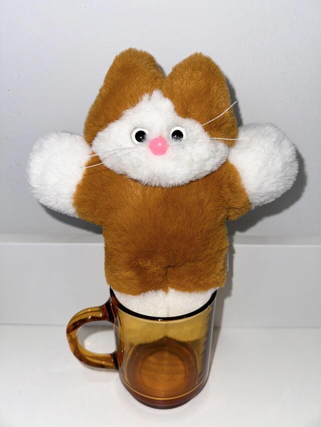 Lelbobrown Little Cat Keyring Cheese Pongdang 착용 스타일