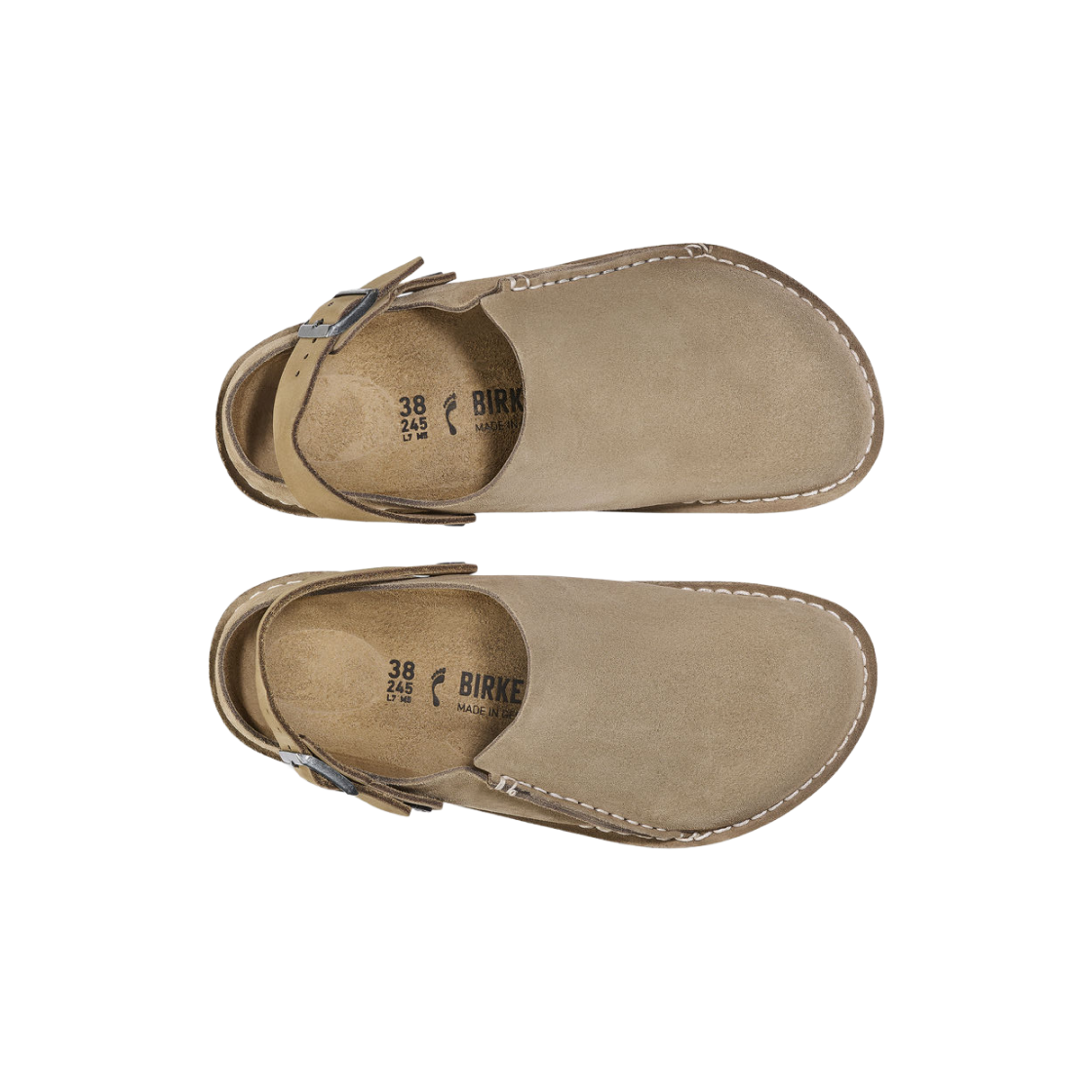 버켄스탁 루트리 프리미엄 스웨이드 레더 그레이 토프 - 내로우(Birkenstock Lutry Premium Suede Leather Gray Taupe - Narrow) - 2