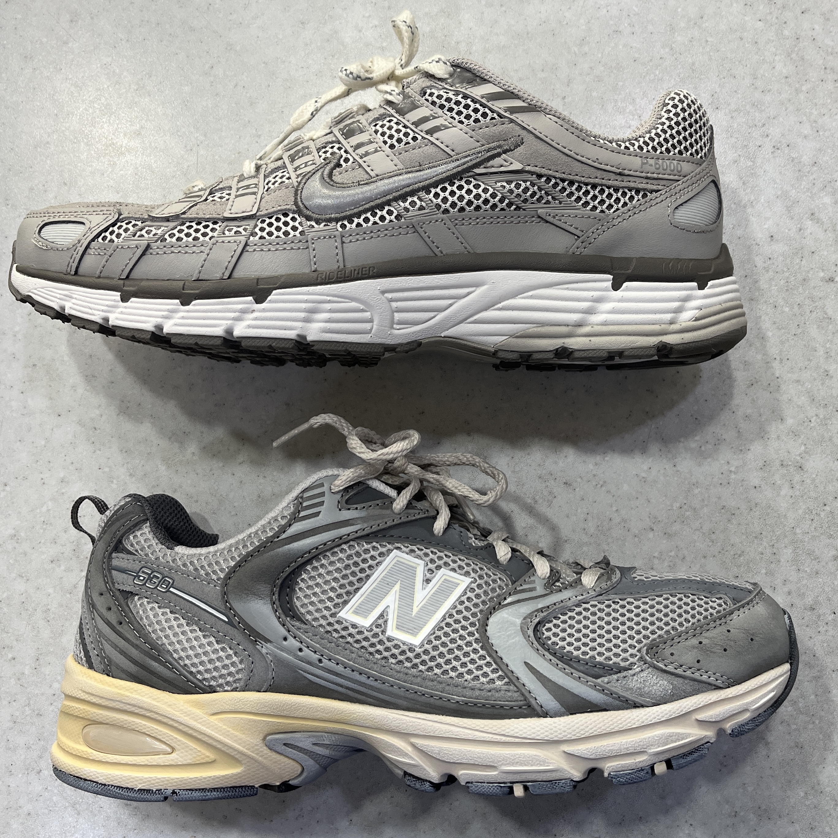 Nike P-6000 PRM Light Iron Ore 착용 스타일
