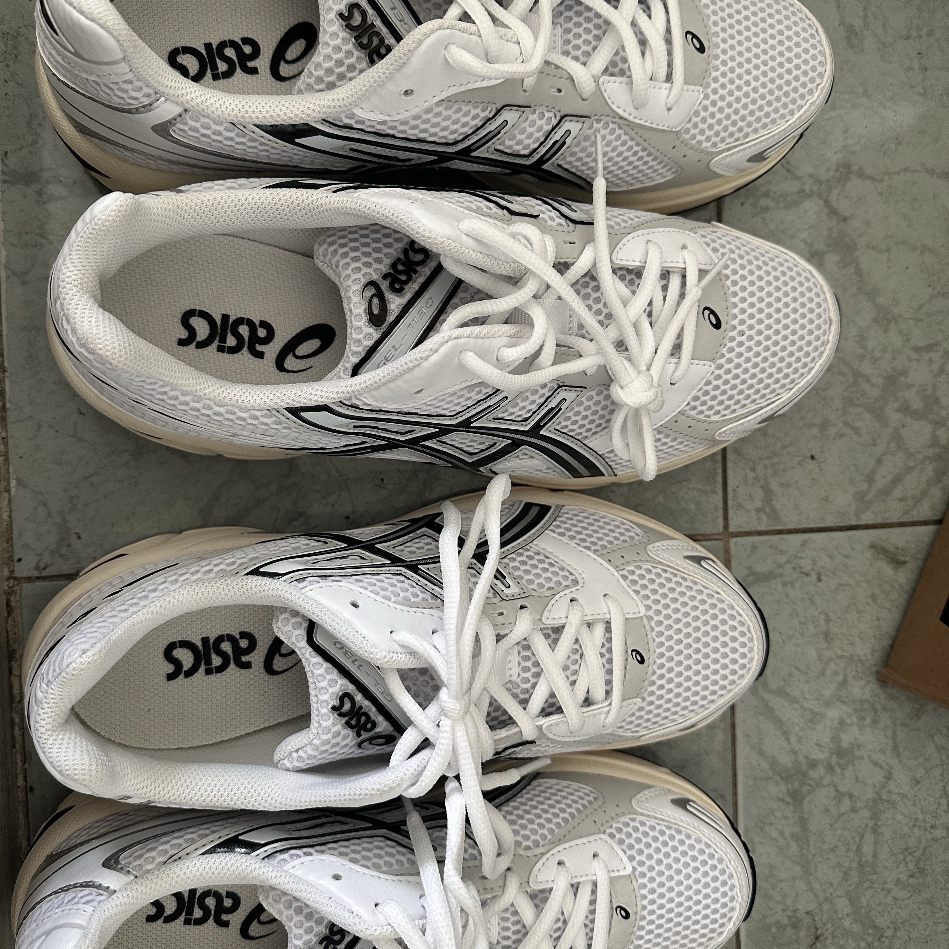 Asics Gel-1130 White Cloud Grey 착용 스타일