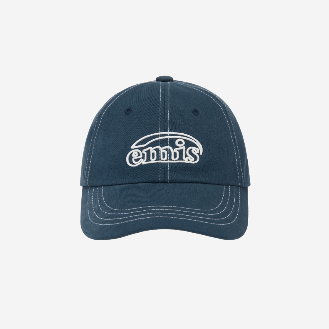 Emis White Stitch Ball Cap Navy 상세 이미지 1