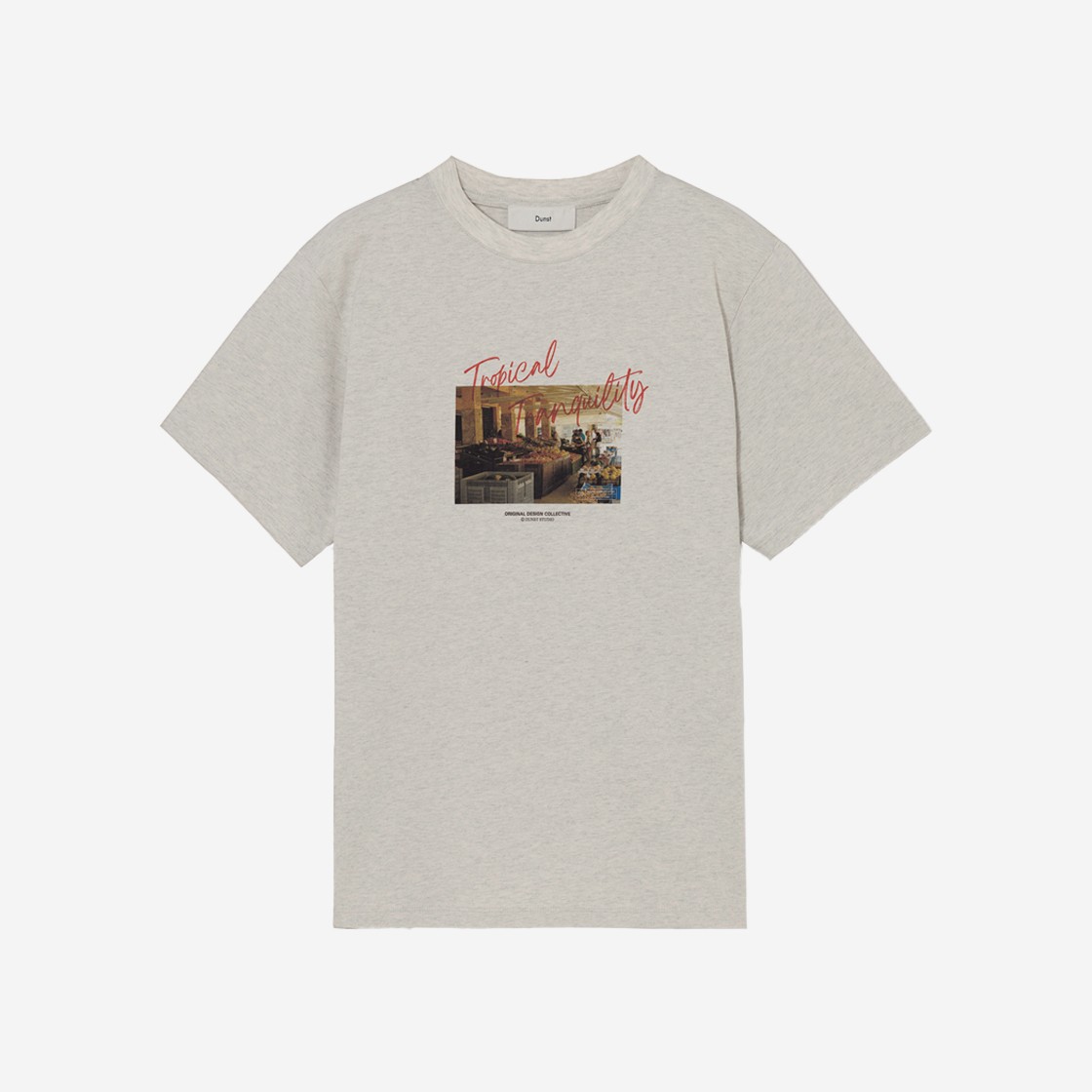 Dunst Unisex Summer Photo Print T-Shirt Oatmeal Melange 상세 이미지 1