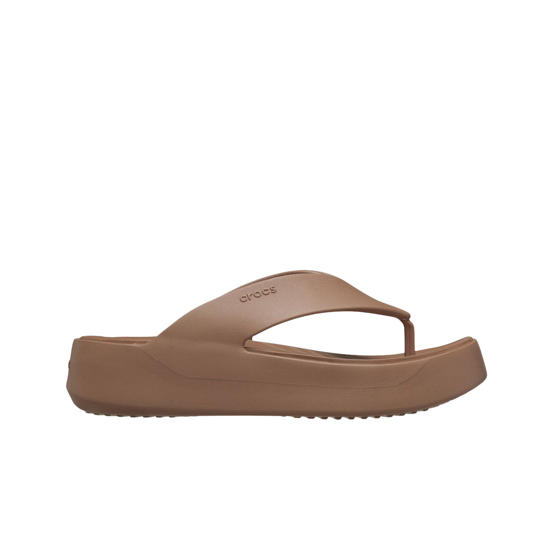 209410-2Q9 (W) Crocs Getaway Platform Flip Latte