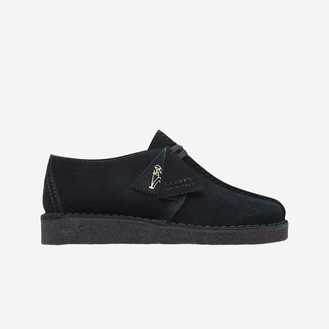 클락스 우먼 데저트 트랙 스웨이드 블랙