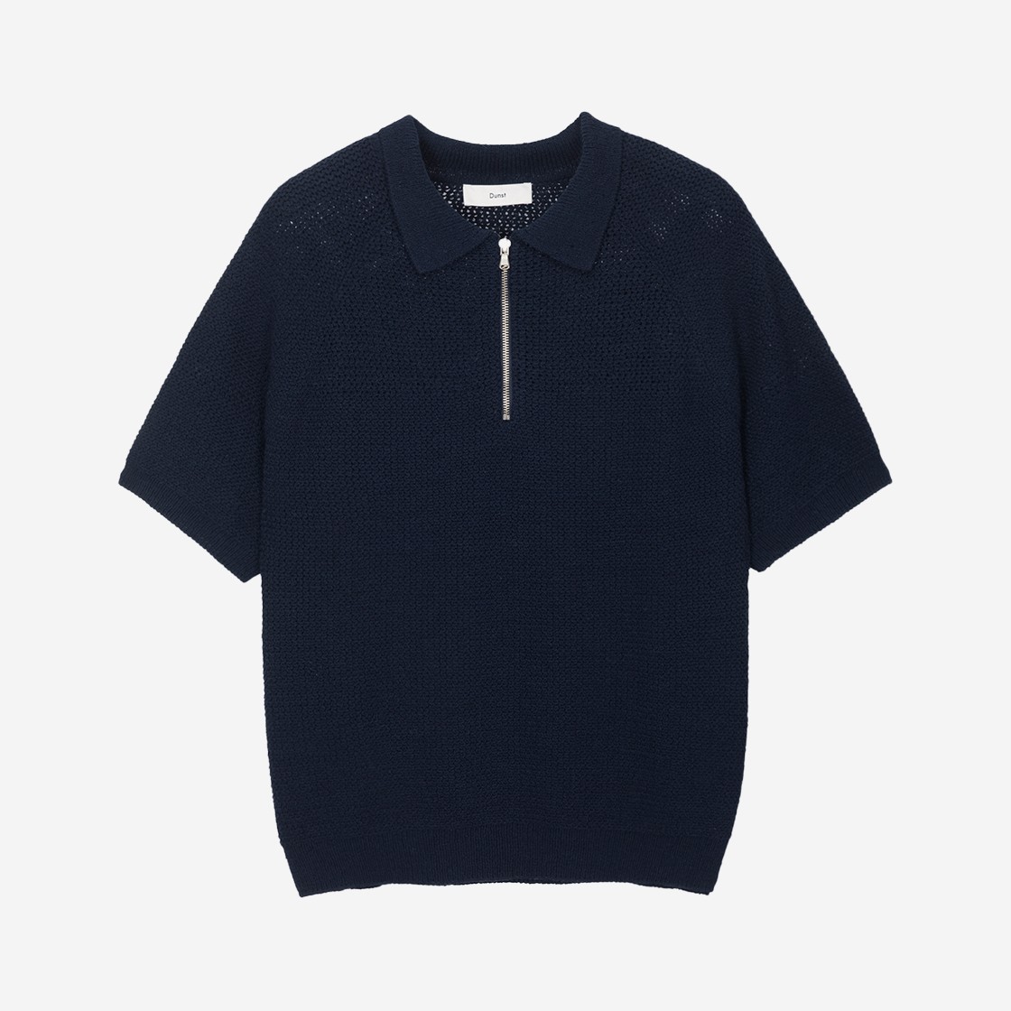 Dunst Collared Half Zip-Up Knit French Navy 상세 이미지 1