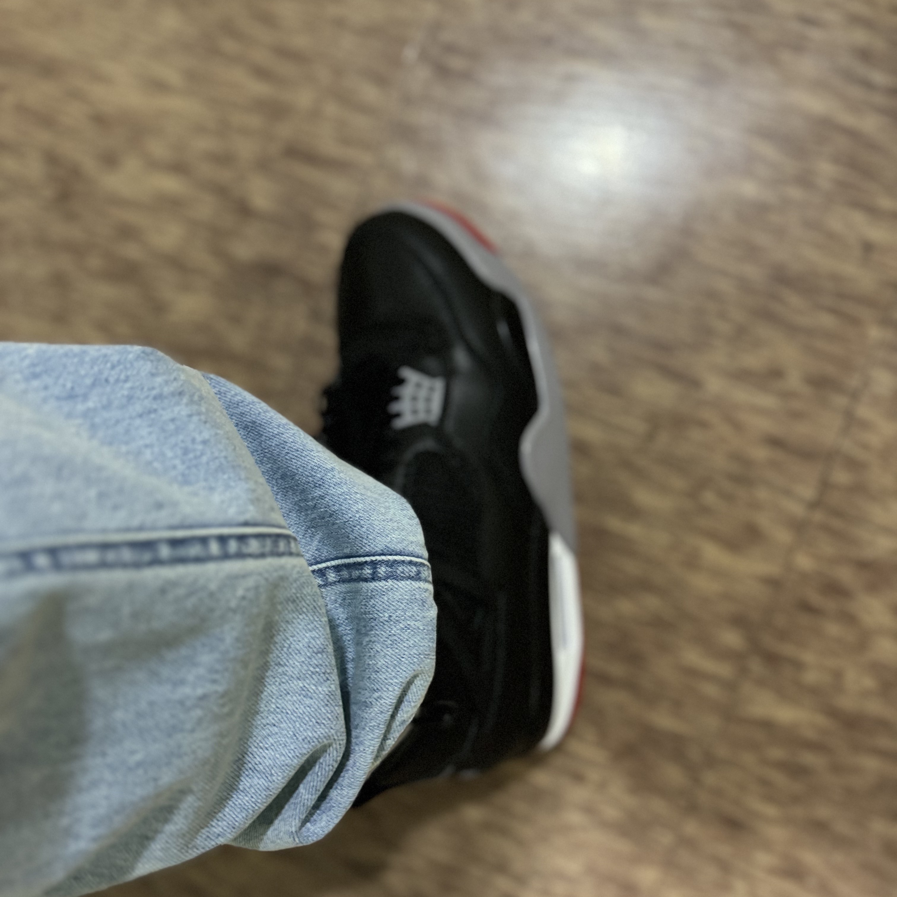 Jordan 4 Retro Bred Reimagined, Supreme Boxy Piping Arc Hooded Sweatshirt Black - 23SS 착용 스타일 - 2
