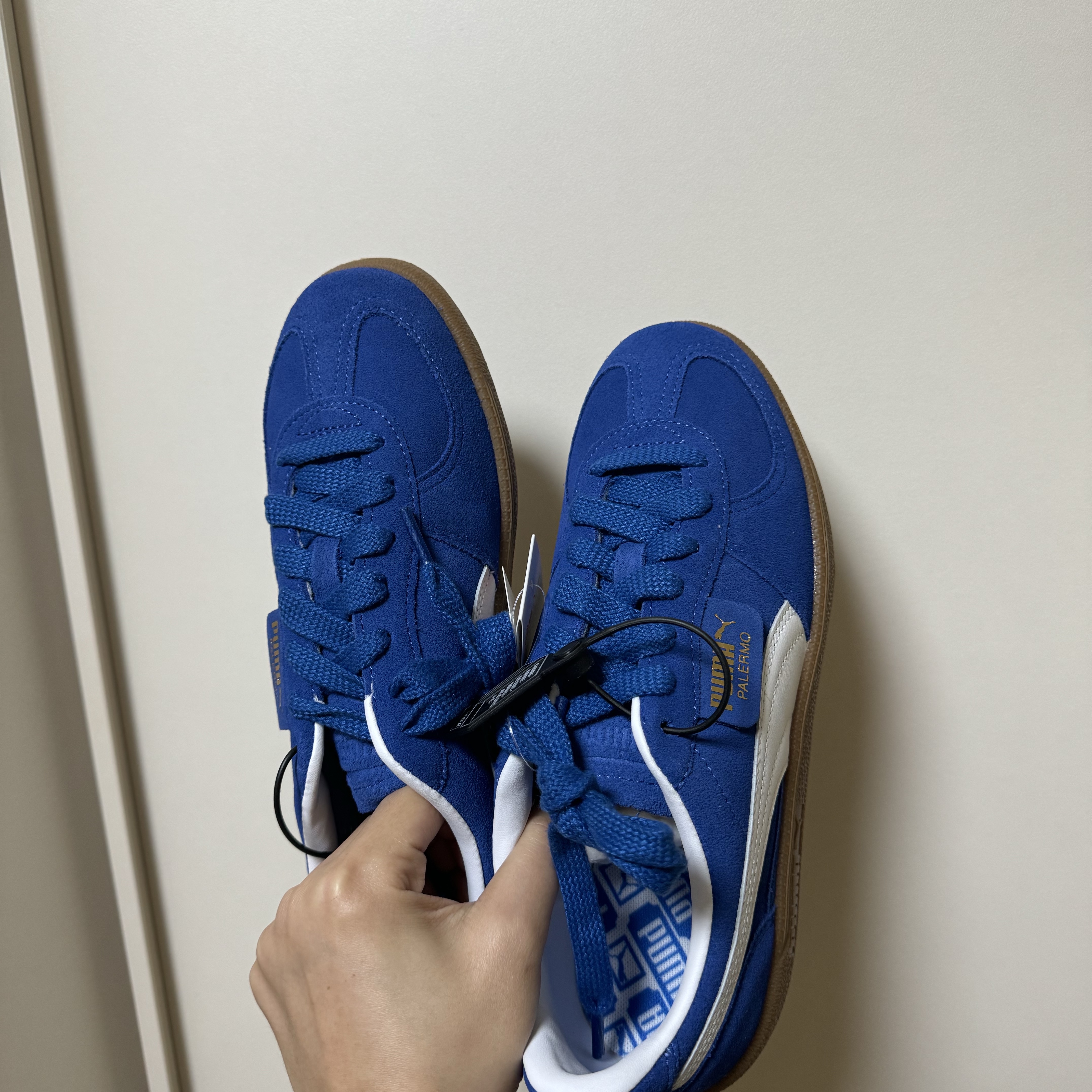 Puma Palermo Cobalt Glaze White 착용 스타일
