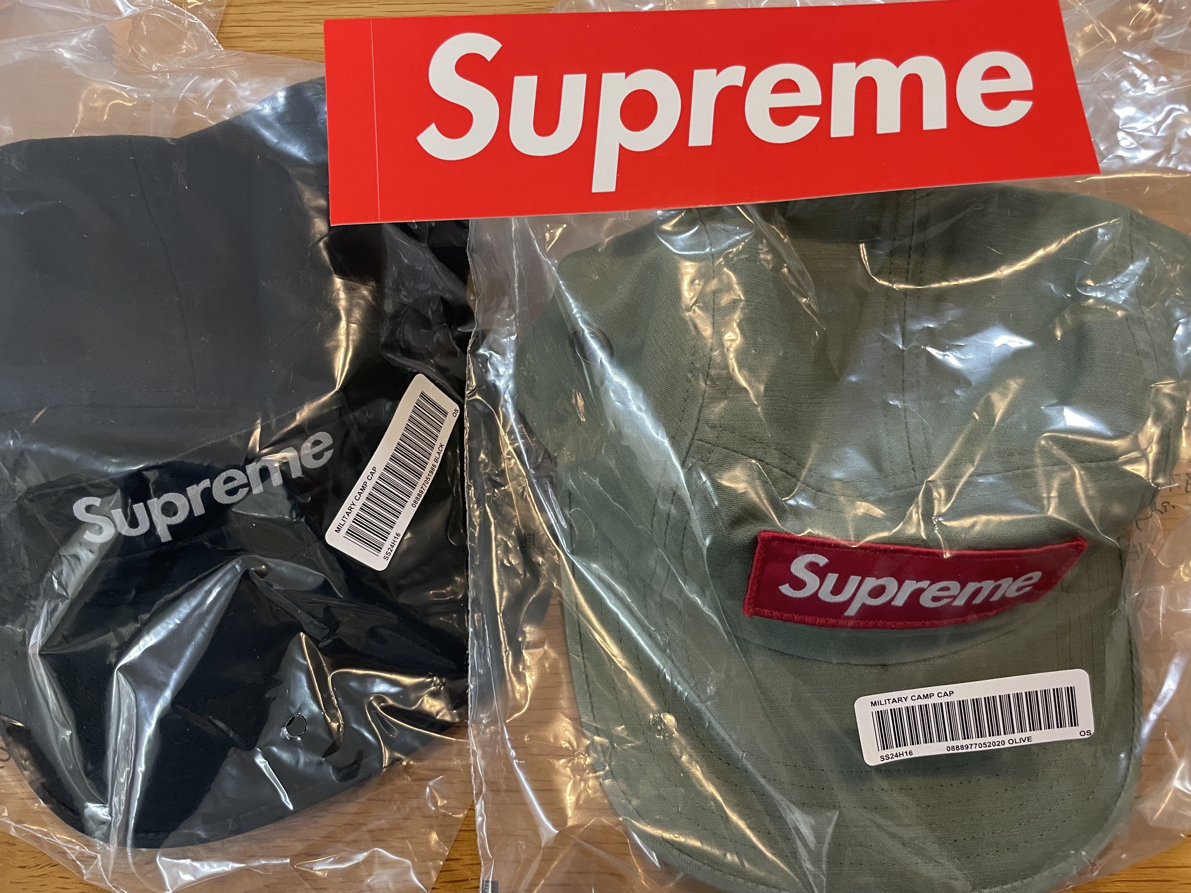 Supreme Military Camp Cap Black - 24SS, Supreme Military Camp Cap Olive - 24SS 착용 스타일