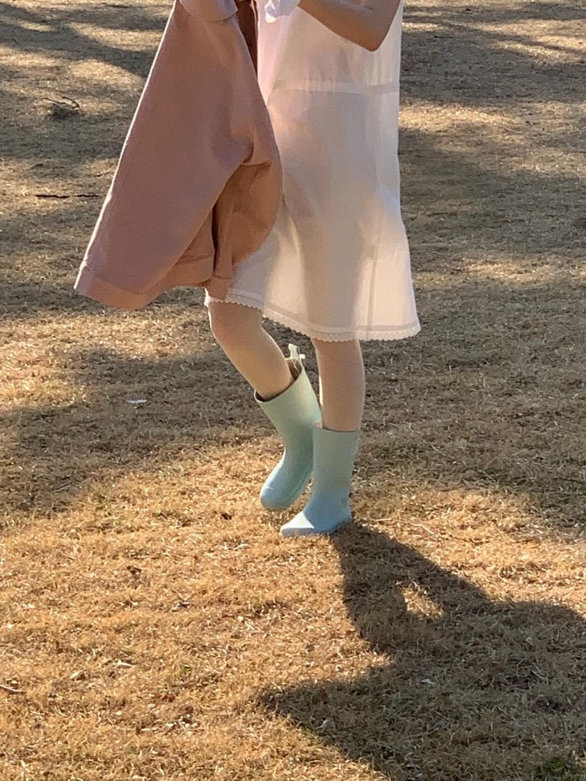Bensimon BSM Rain Boots Mid Storm Blue, Bensimon BSM Rain Boots Mid Pastel Mint 착용 스타일