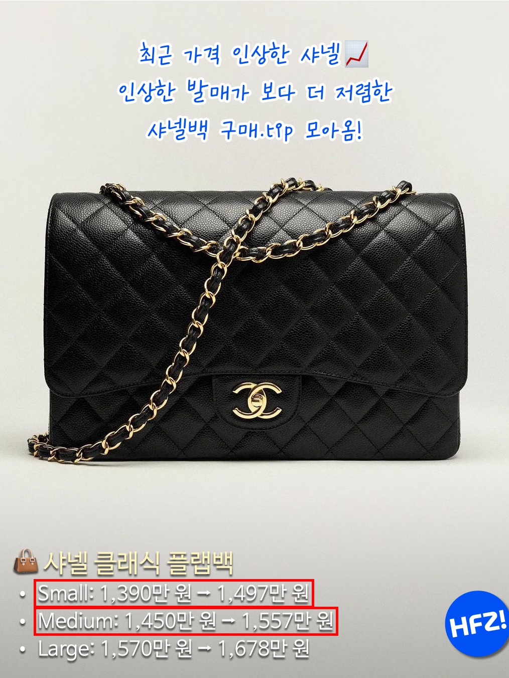 Chanel Medium 19 Handbag Shiny Goatskin & Gold Black, Chanel Small Classic Handbag Grained Calfskin & Silver Black 착용 스타일 - 2