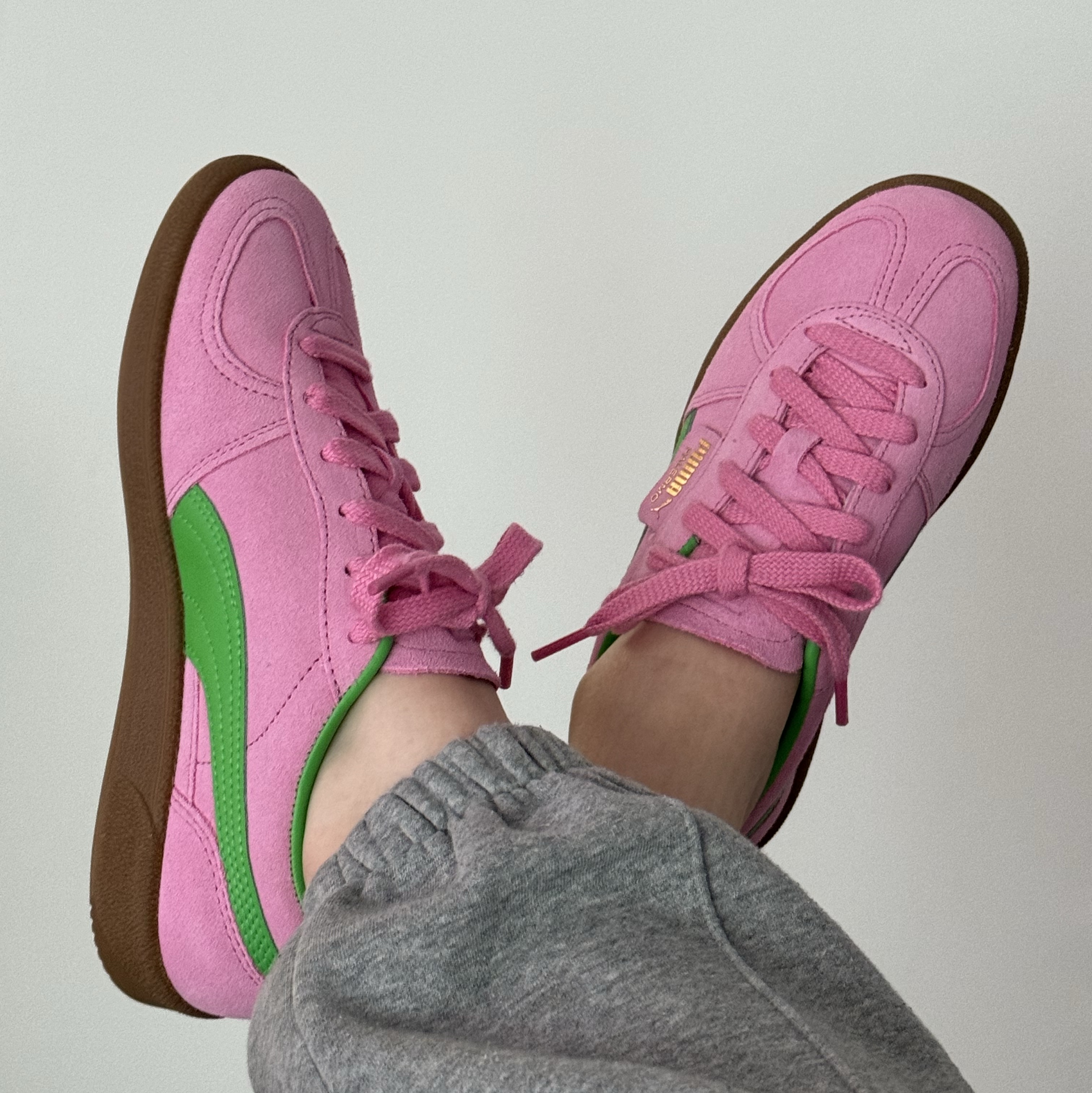 (JR) Puma Palermo Special Pink Delight Green 착용 스타일