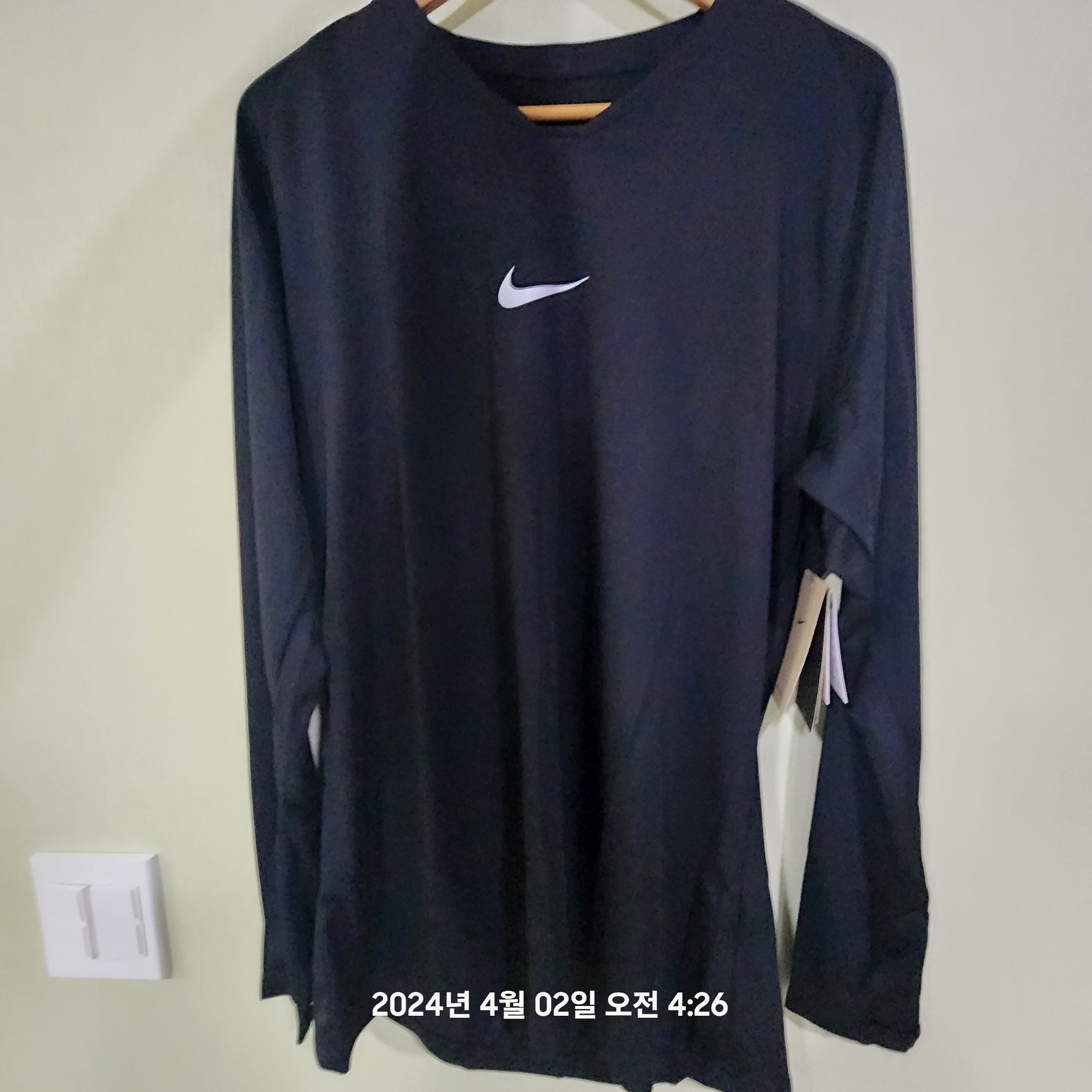 Nike Dri-Fit Park 1st Layer Long Sleeve Black 착용 스타일