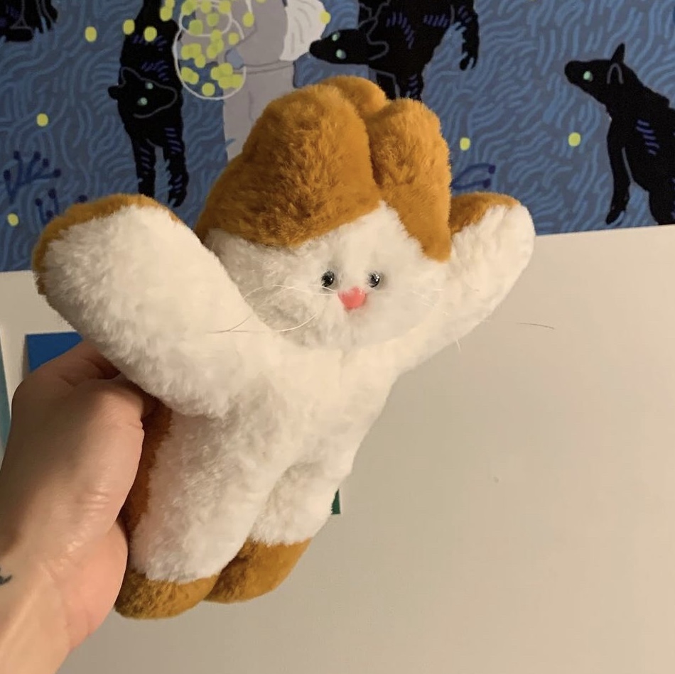 Lelbobrown Little Cat Keyring Cheese Pongdang 착용 스타일