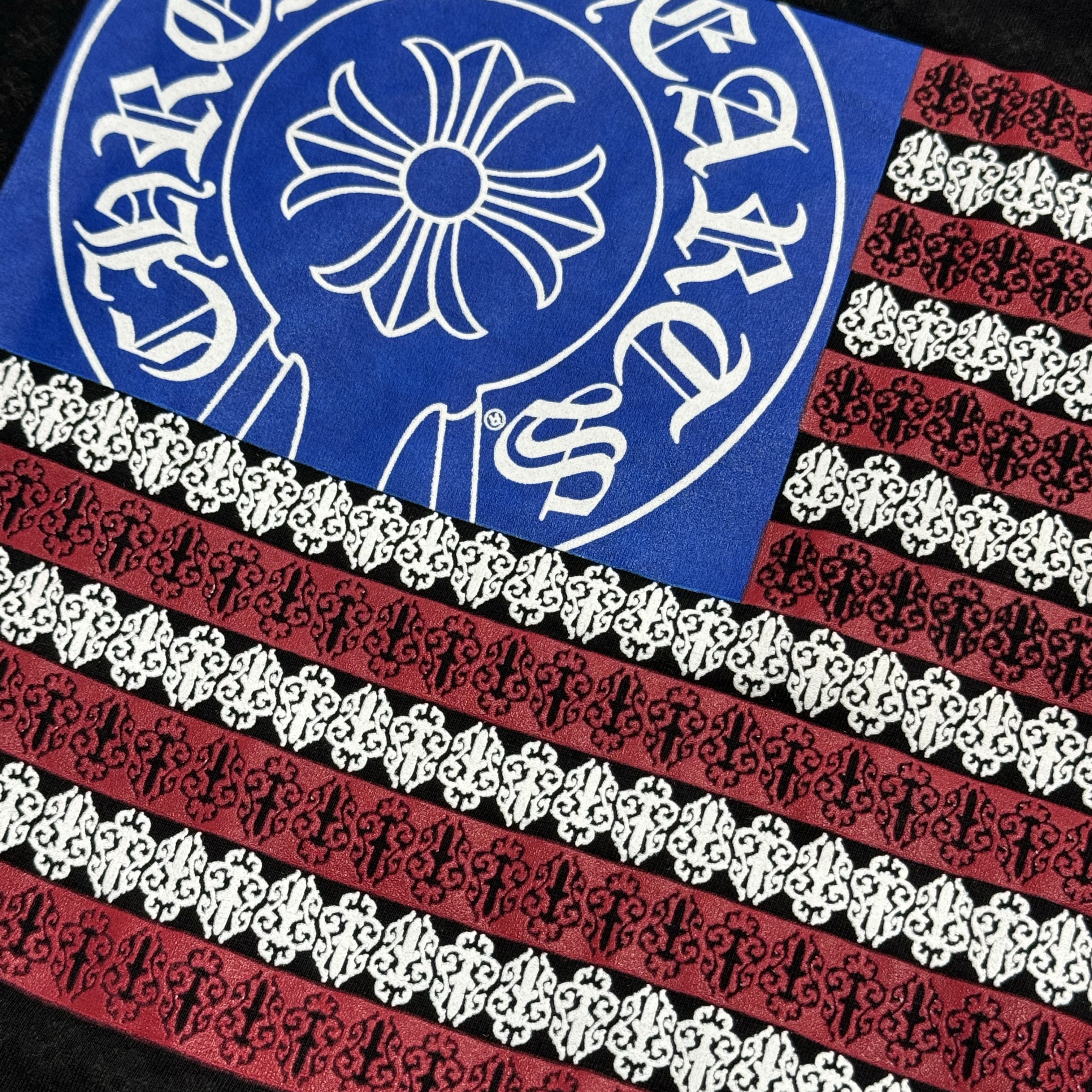Chrome Hearts American Flag Dagger LS T-Shirt Black 착용 스타일 - 1
